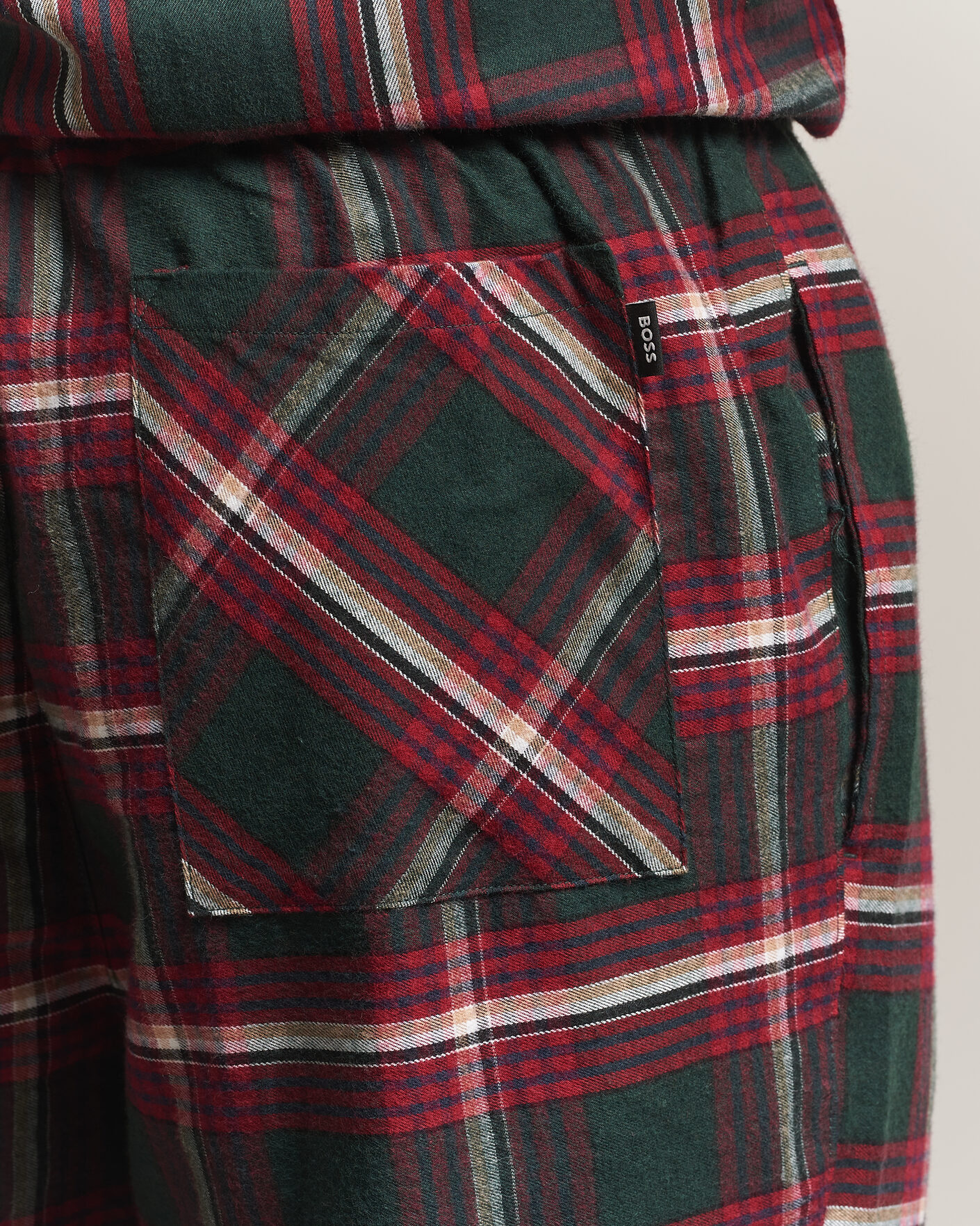 Herre | Pyjamaser og badekåper | BOSS BLACK | Checked Flannel Pyjama Set Open Red