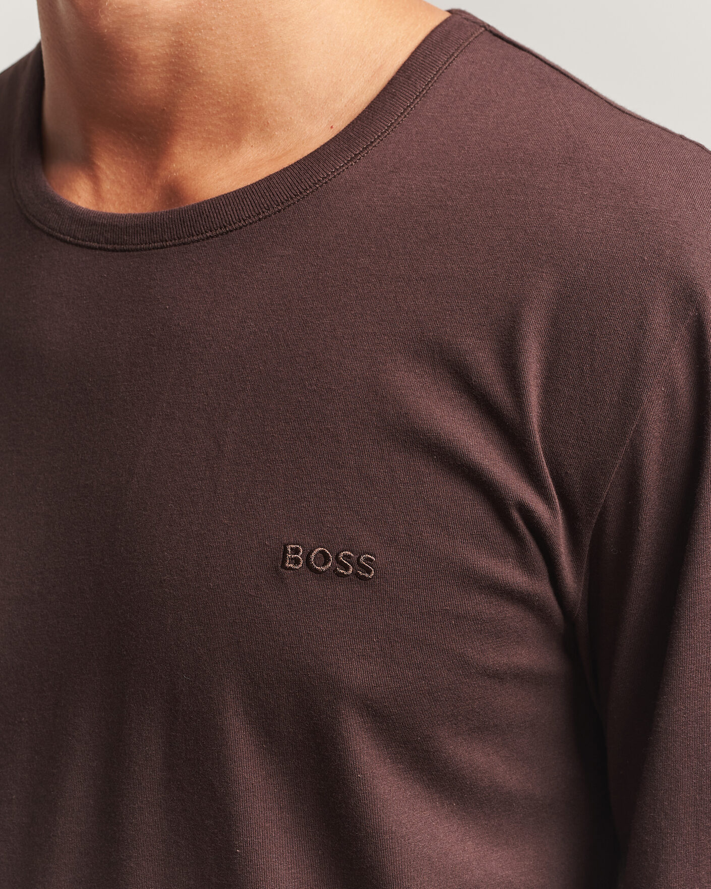 Herre | T-Shirts | BOSS BLACK | 3-Pack Long Sleeve T-Shirt White/Black/Brown