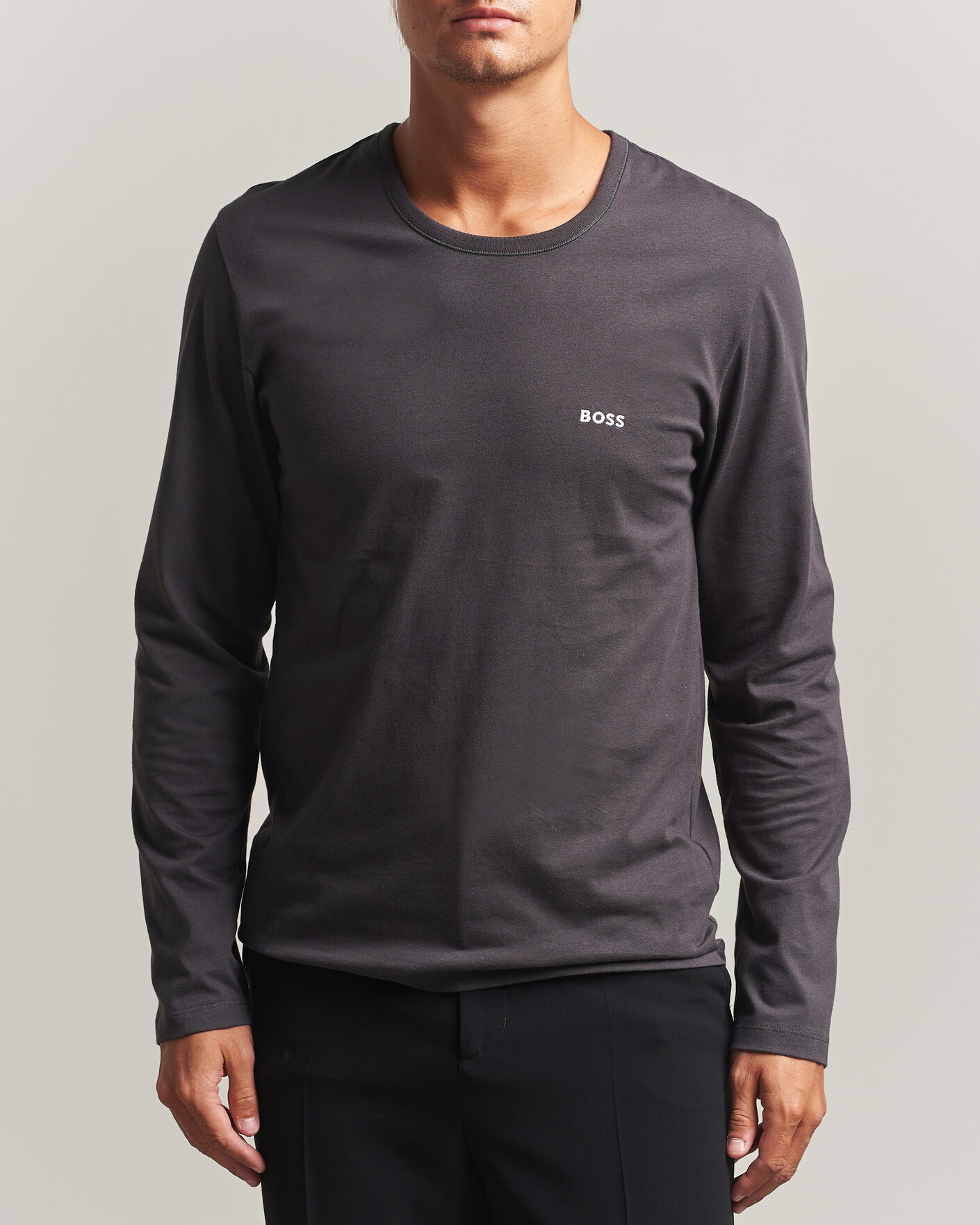 Herre | T-Shirts | BOSS BLACK | 3-Pack Long Sleeve T-Shirt Blue/Navy/Grey