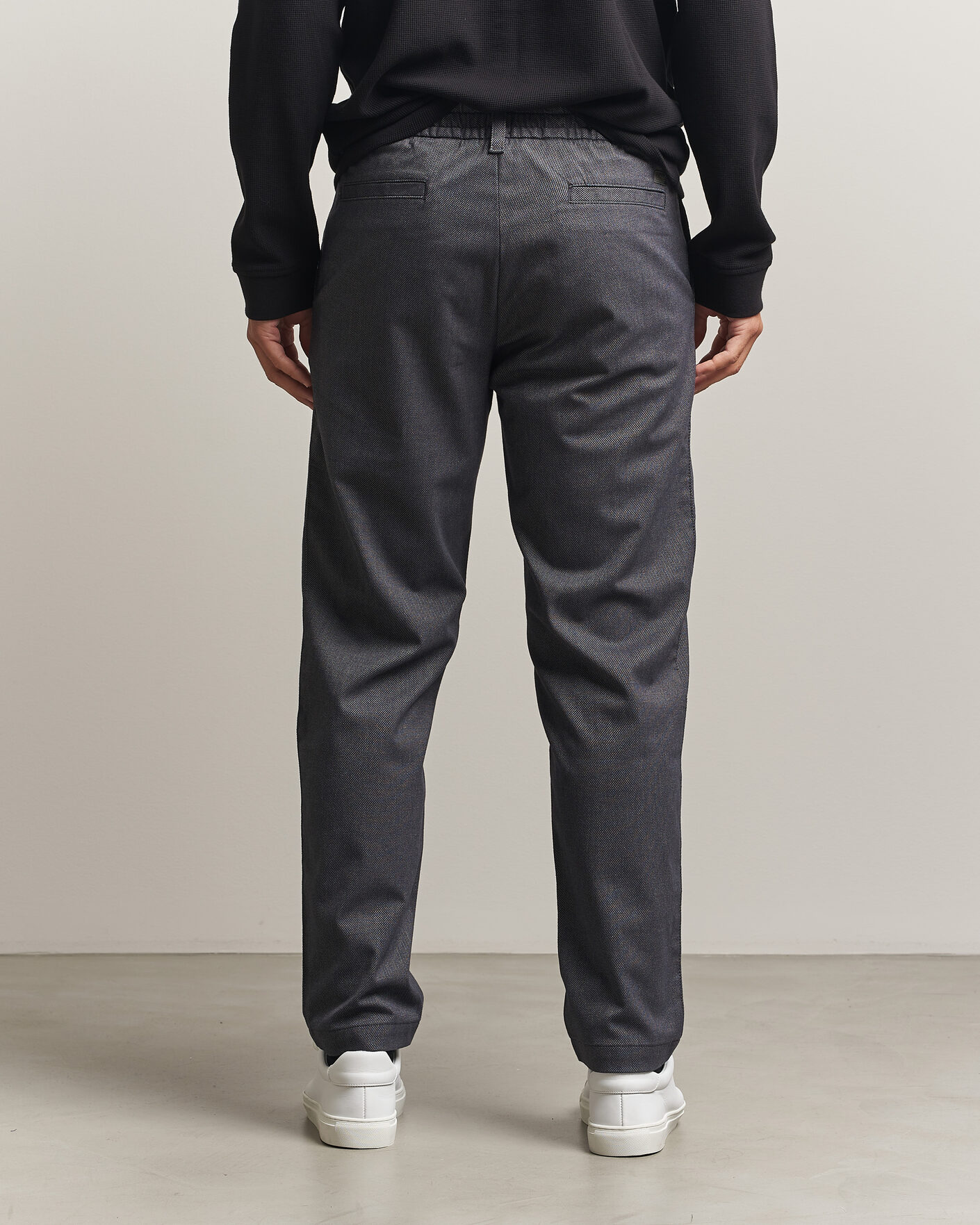 Herre | Bukser | BOSS ORANGE | Tapered Fit Drawstring Chino Dark Grey