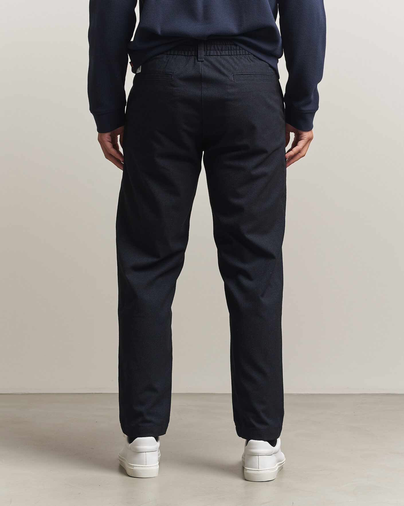 Herre | Bukser | BOSS ORANGE | Tapered Fit Drawstring Chino Dark Blue