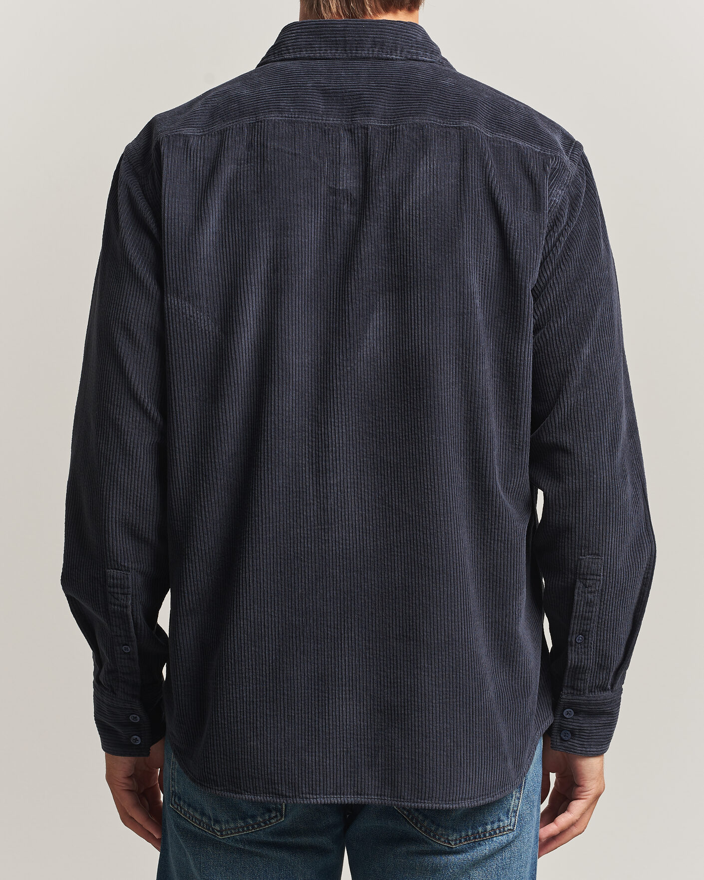 Herre | Skjorter | BOSS ORANGE | Relegant Corduroy Shirt Dark Blue
