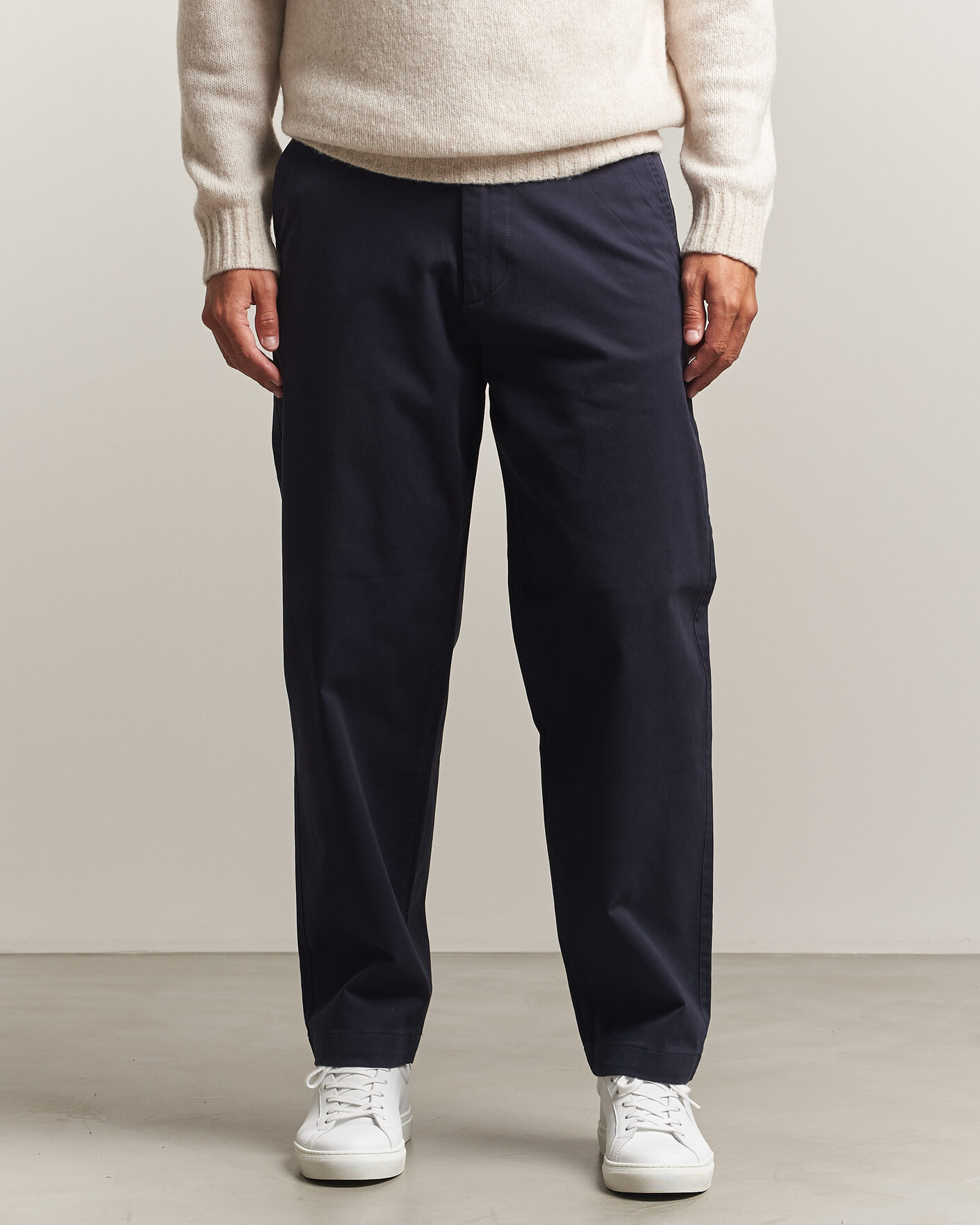 Herre | Bukser | BOSS ORANGE | Cotton Chino Dark Blue