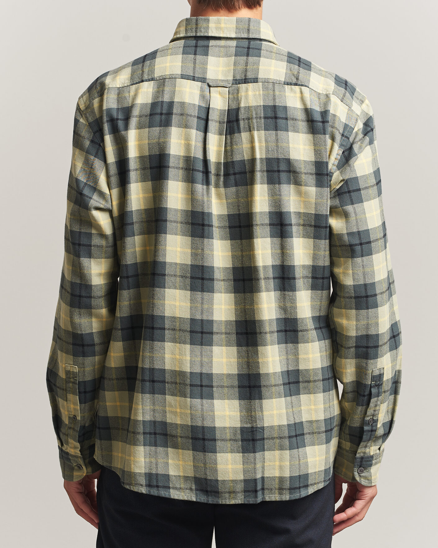 Herre | Skjorter | BOSS ORANGE | Rickert Brushed Cotton Checked Shirt Open Green