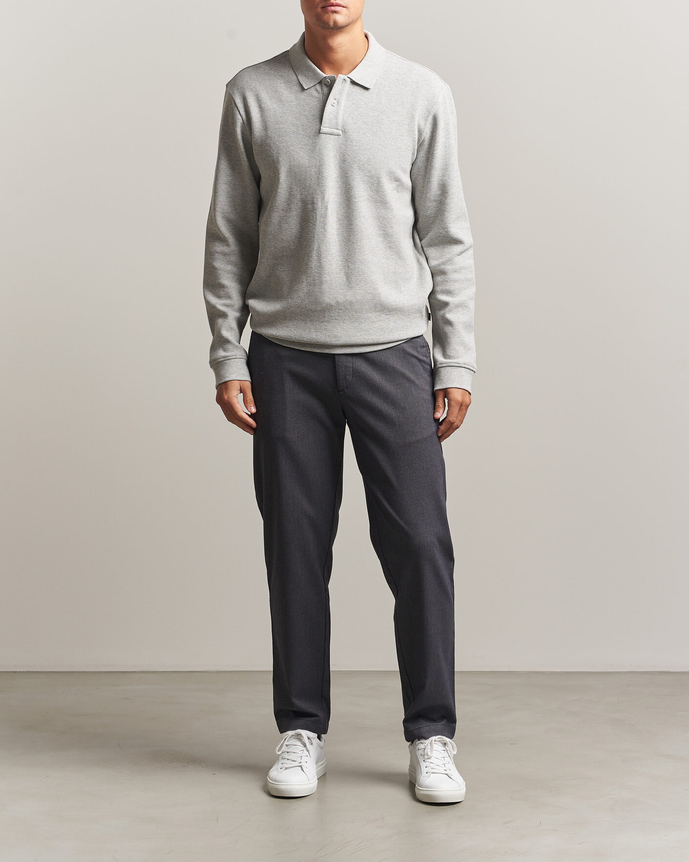 Herre | Gensere | BOSS ORANGE | Petempesto Polo Sweater Open Grey