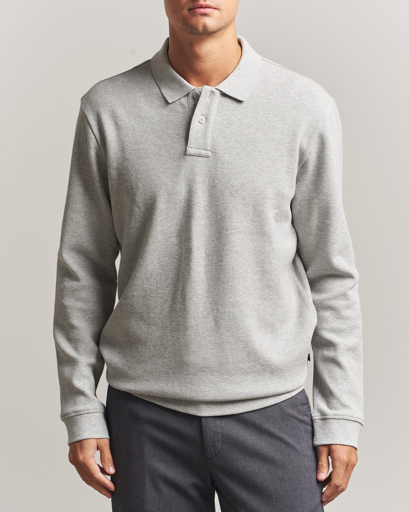 Herre | Gensere | BOSS ORANGE | Petempesto Polo Sweater Open Grey