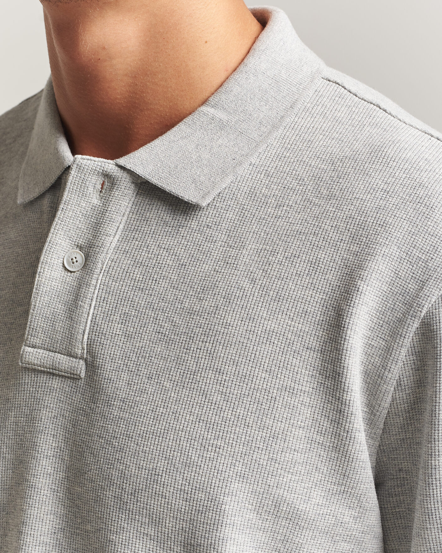 Herre | Gensere | BOSS ORANGE | Petempesto Polo Sweater Open Grey