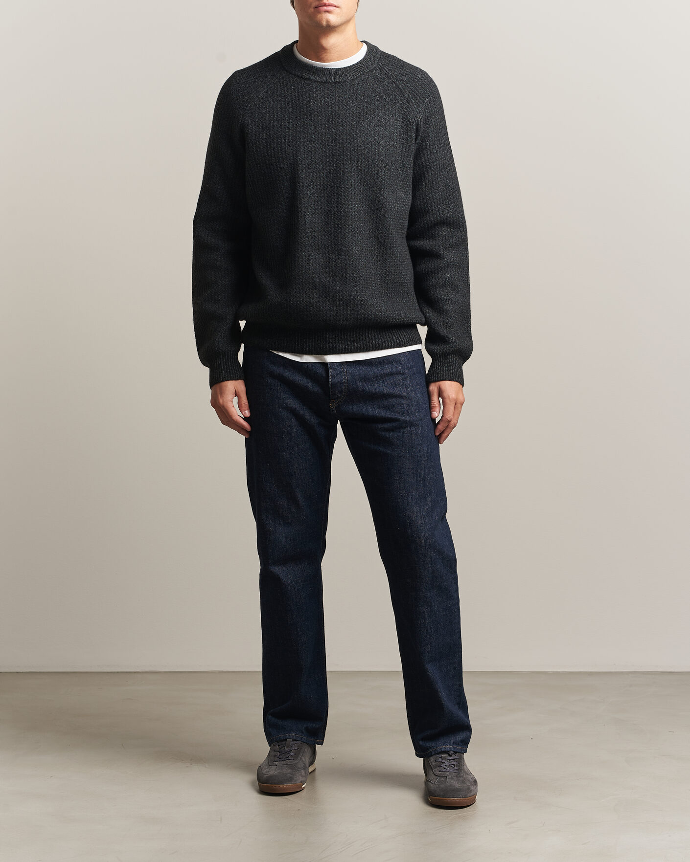 Herre | Gensere | BOSS ORANGE | Kepler Wool Knitted Sweater Black