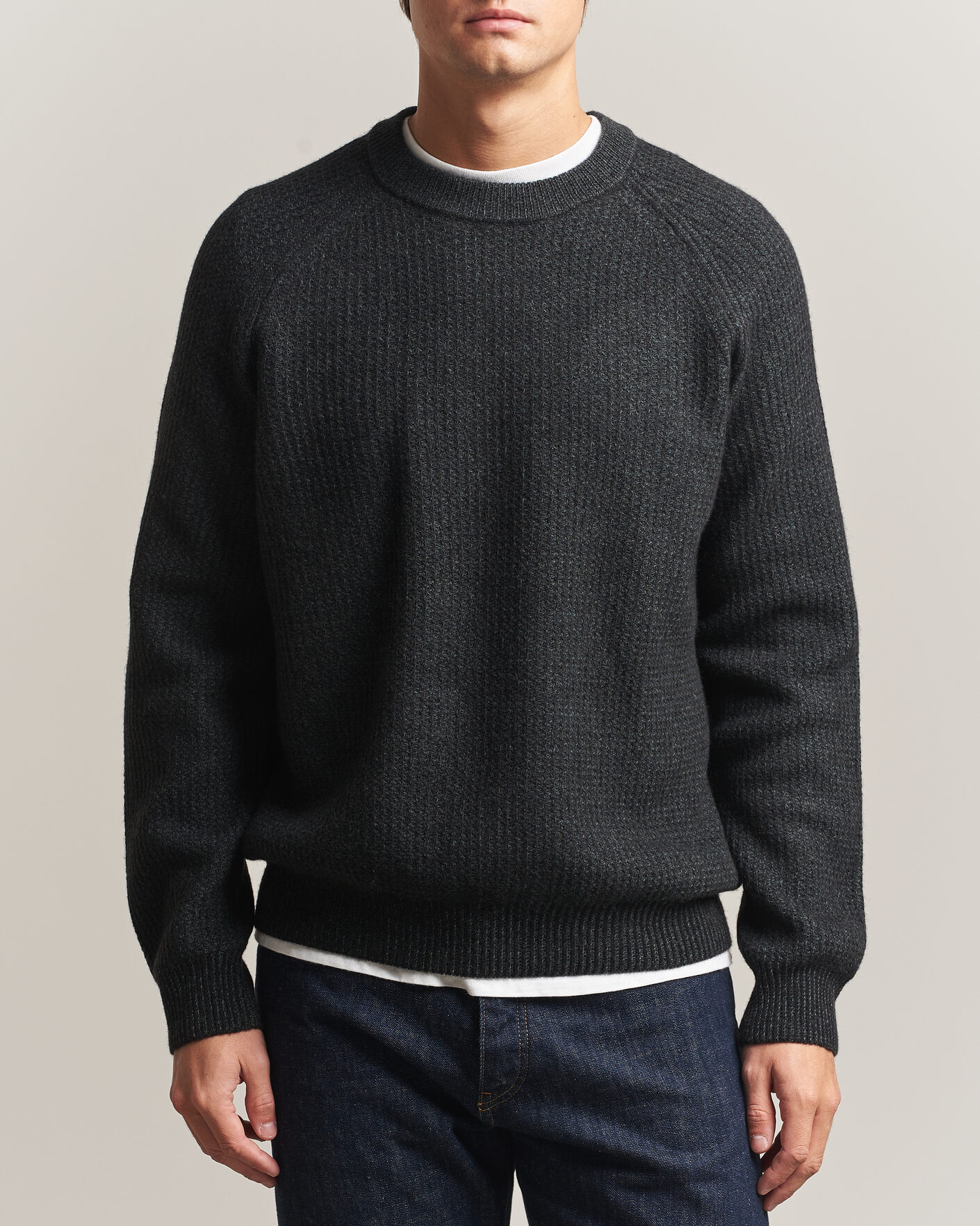 Herre | Gensere | BOSS ORANGE | Kepler Wool Knitted Sweater Black