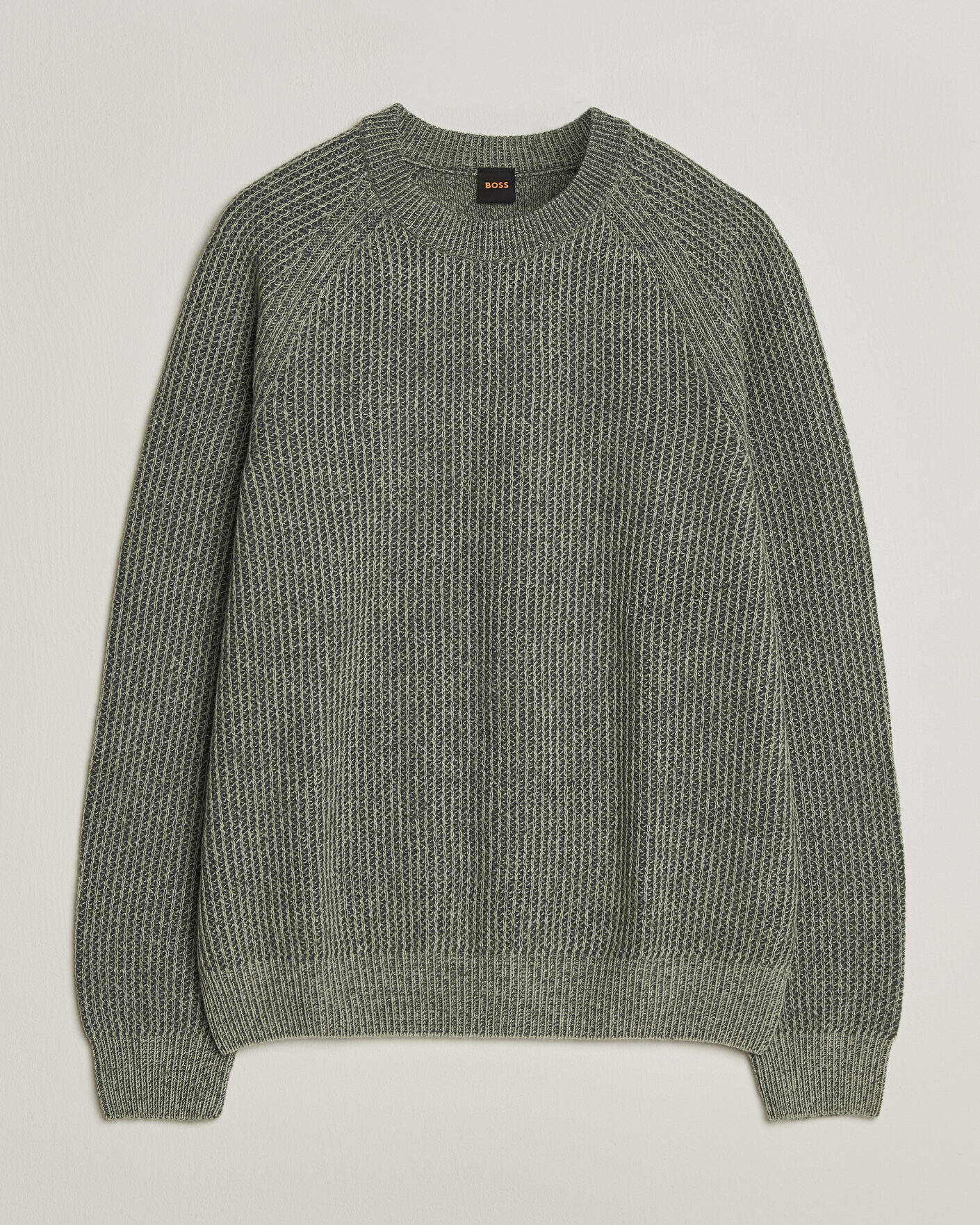 Herre | Gensere | BOSS ORANGE | Kepler Wool Knitted Sweater Open Green