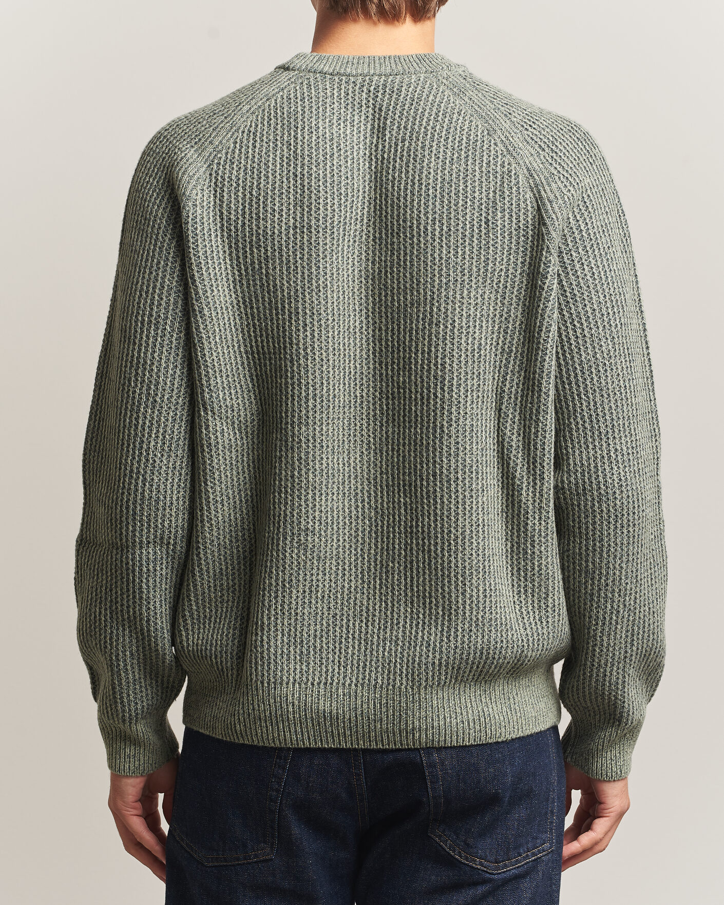 Herre | Gensere | BOSS ORANGE | Kepler Wool Knitted Sweater Open Green