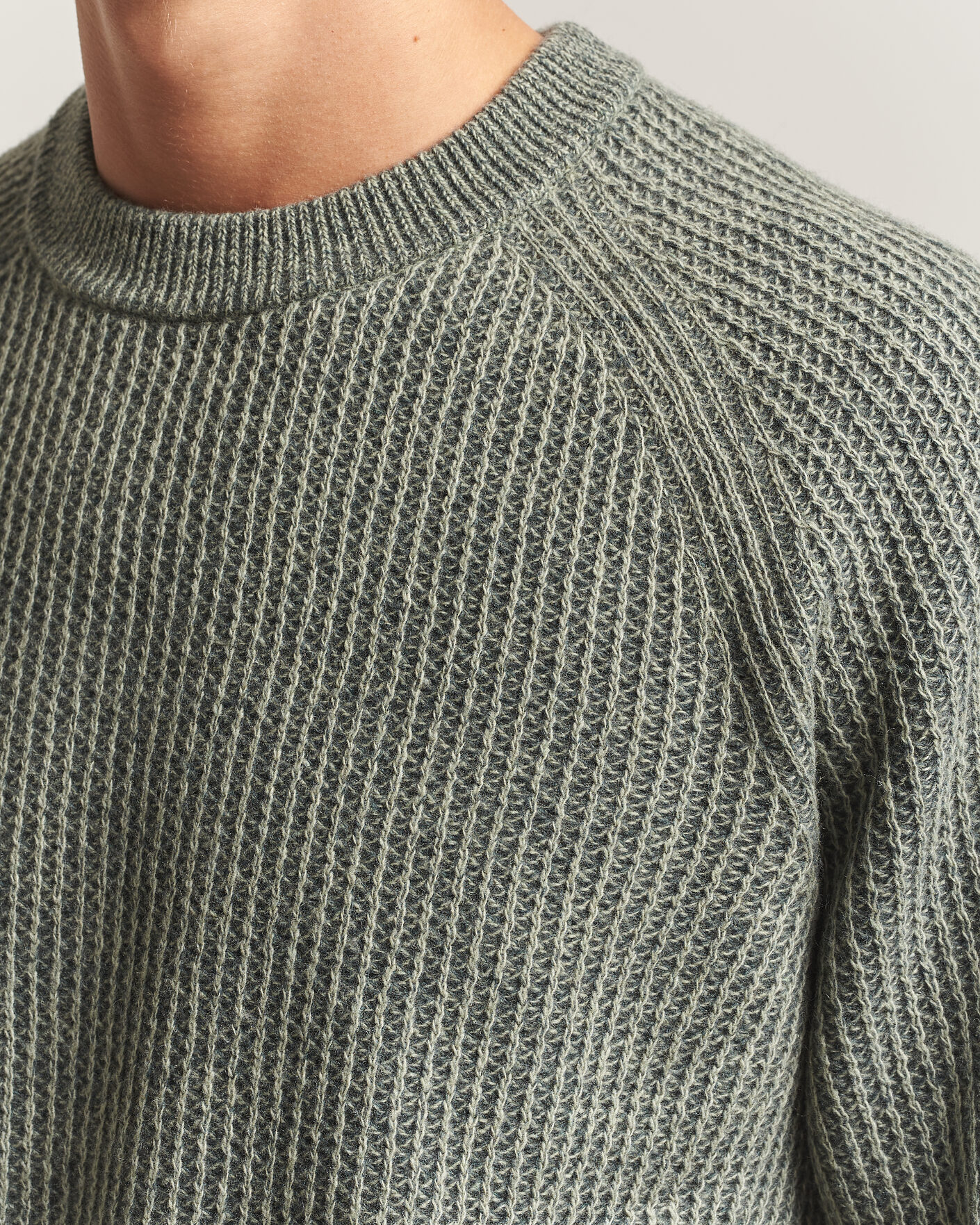 Herre | Gensere | BOSS ORANGE | Kepler Wool Knitted Sweater Open Green