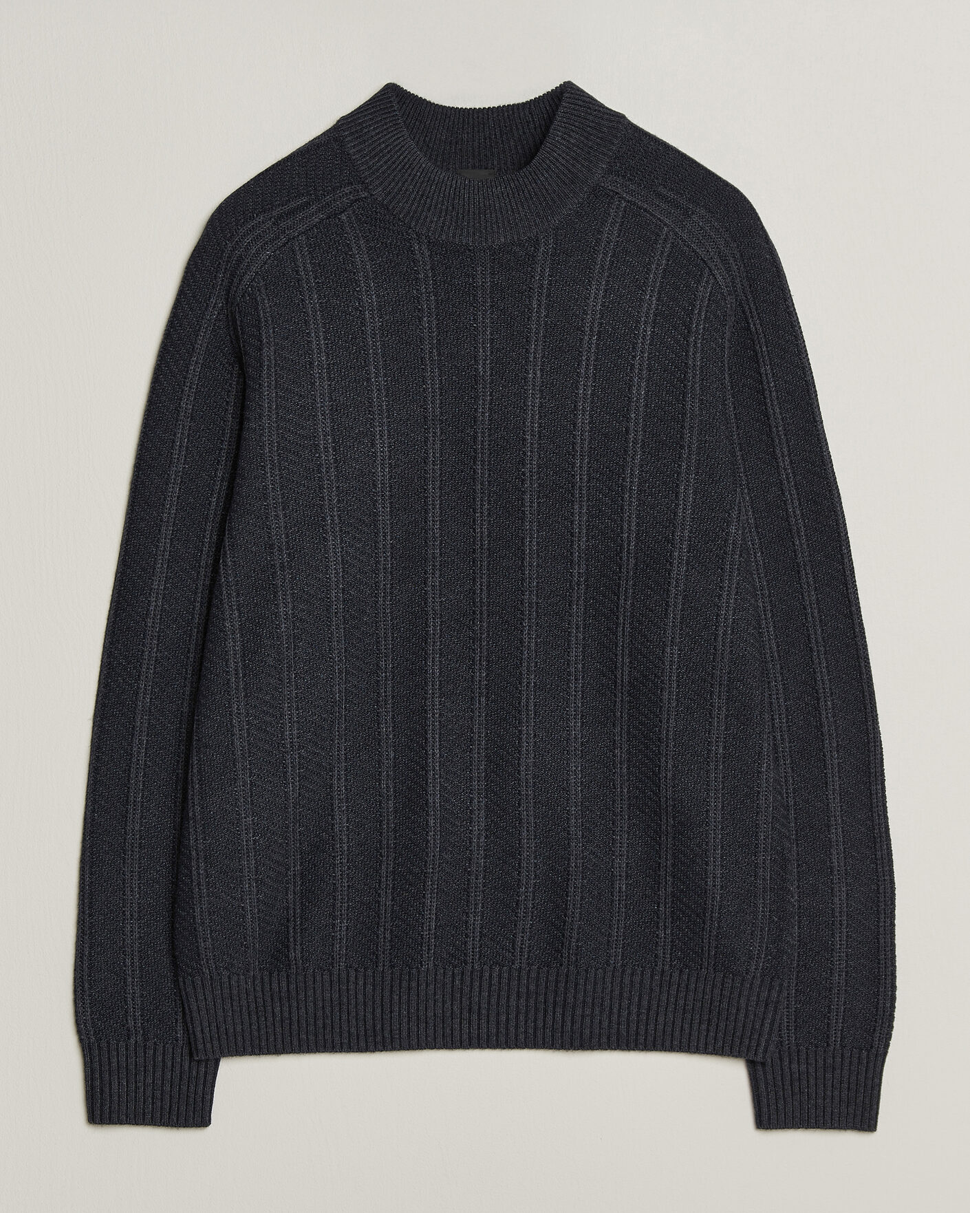 Herre | Gensere | BOSS ORANGE | Katoolo Wool/Cotton Knitted Turtleneck Dark Blue