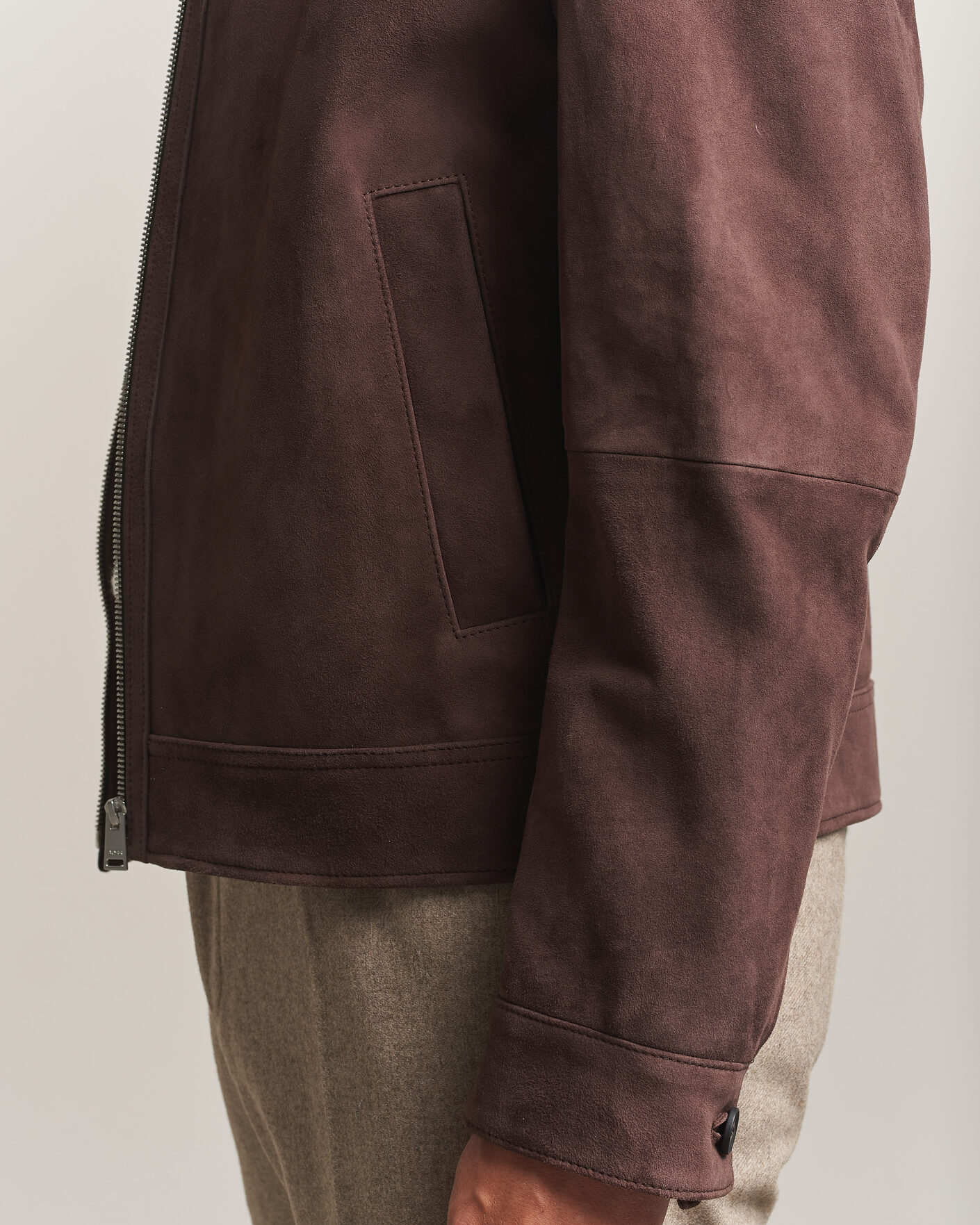 Herre | Jakker | BOSS BLACK | Malbano Suede Jacket Dark Brown