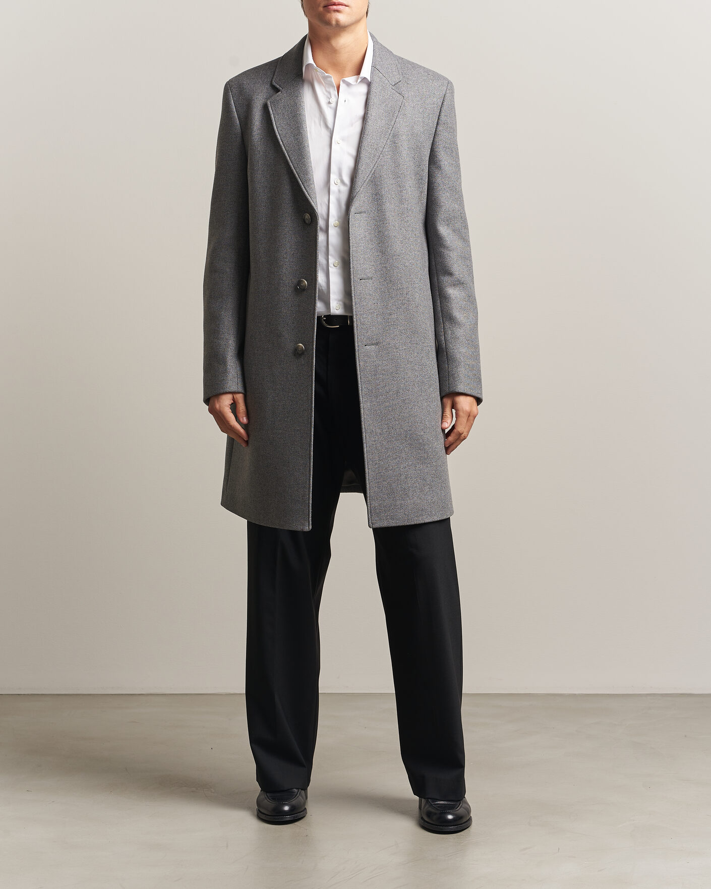 Herre | Jakker | BOSS BLACK | Hyde Wool Coat Medium Grey