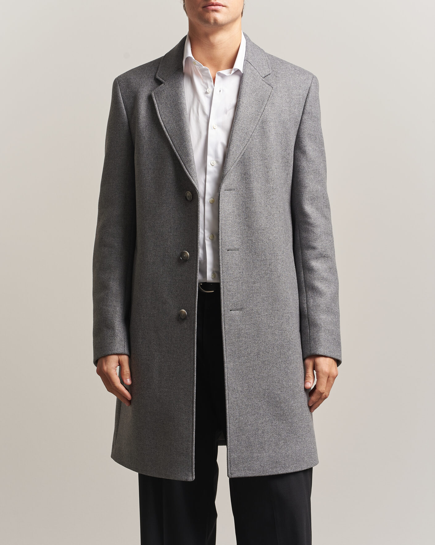Herre | Jakker | BOSS BLACK | Hyde Wool Coat Medium Grey