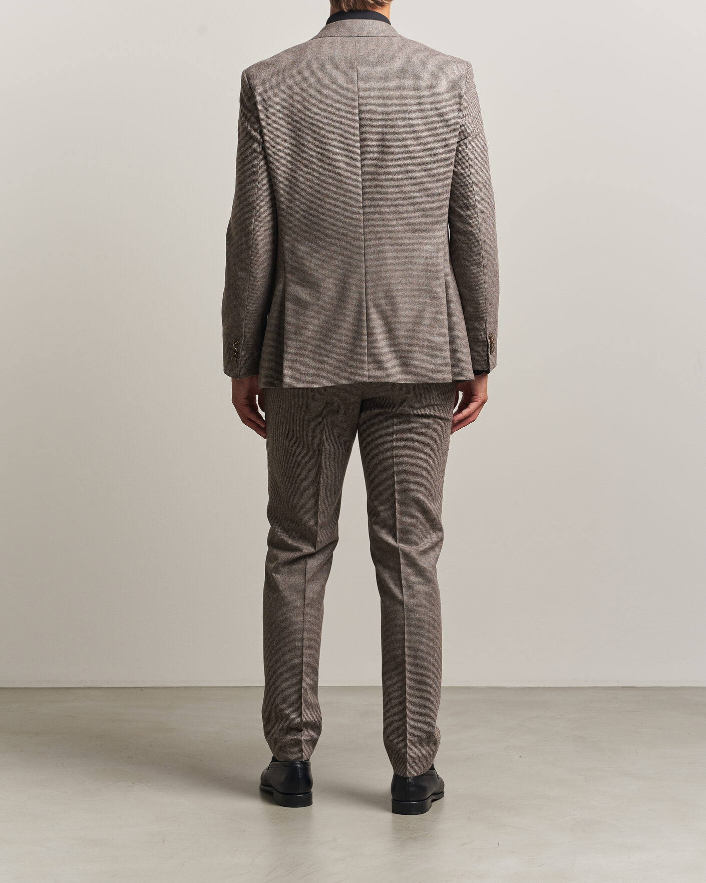 Herre | Dresser | BOSS BLACK | Huge Wool Pepita Suit Dark Brown