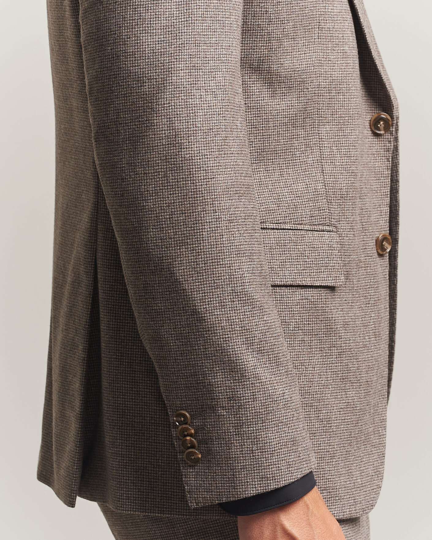 Herre | Dresser | BOSS BLACK | Huge Wool Pepita Suit Dark Brown