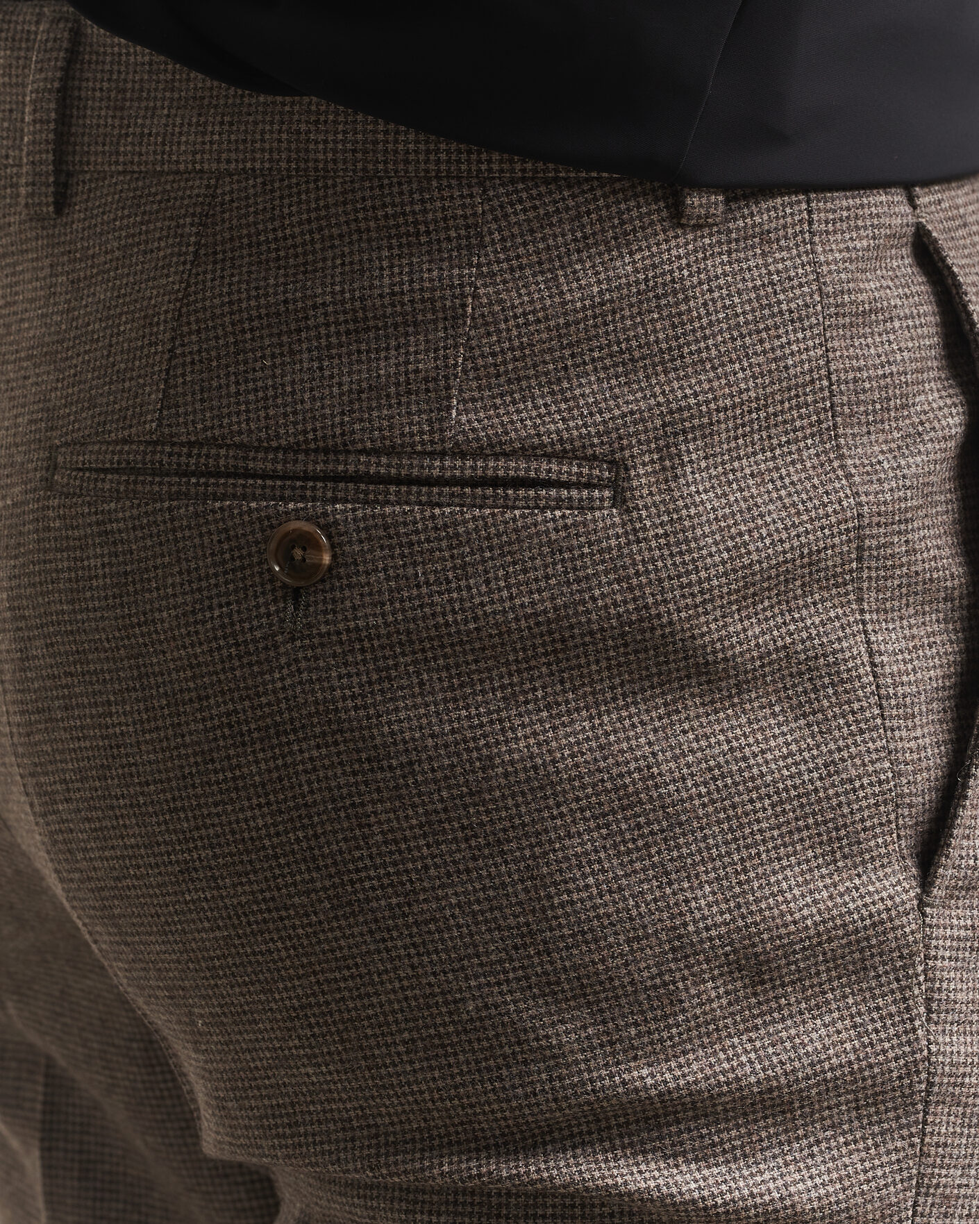 Herre | Dresser | BOSS BLACK | Huge Wool Pepita Suit Dark Brown