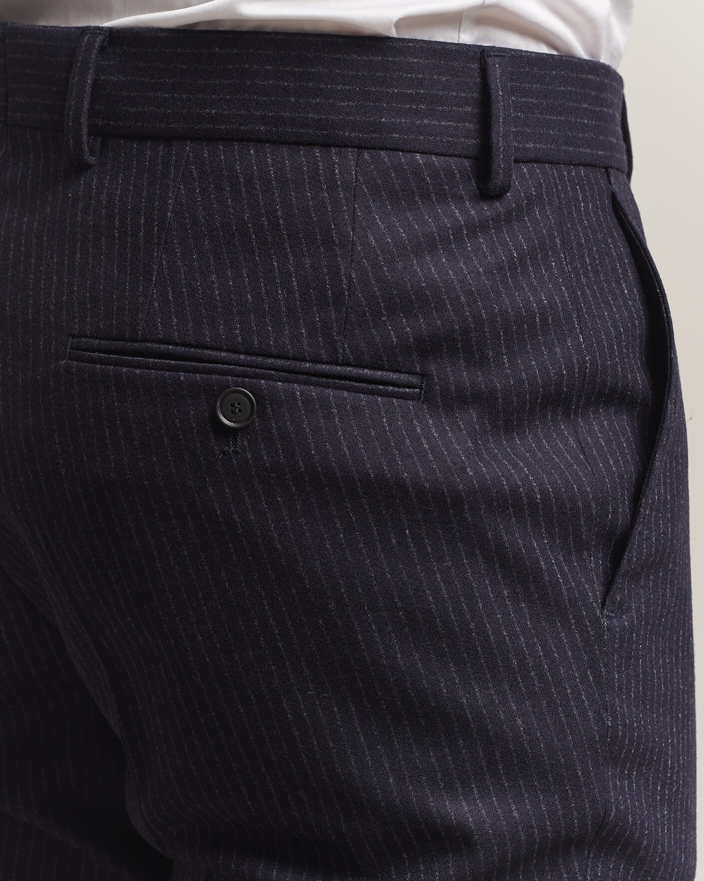 Herre | Dresser | BOSS BLACK | Huge Wool Pinstriped Suit Dark Blue