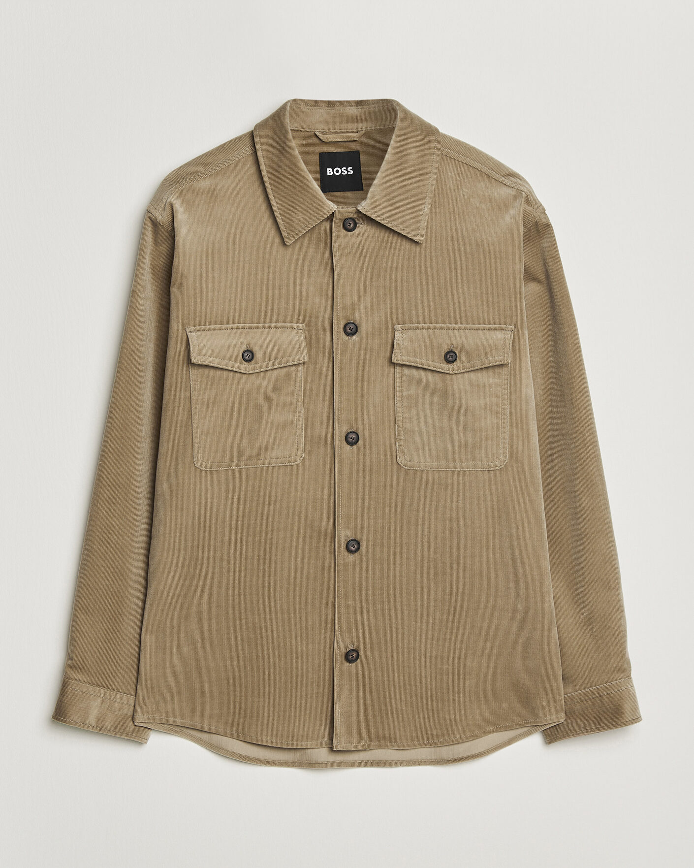Herre | Skjorter | BOSS BLACK | Carper Corduroy Overshirt Open Brown