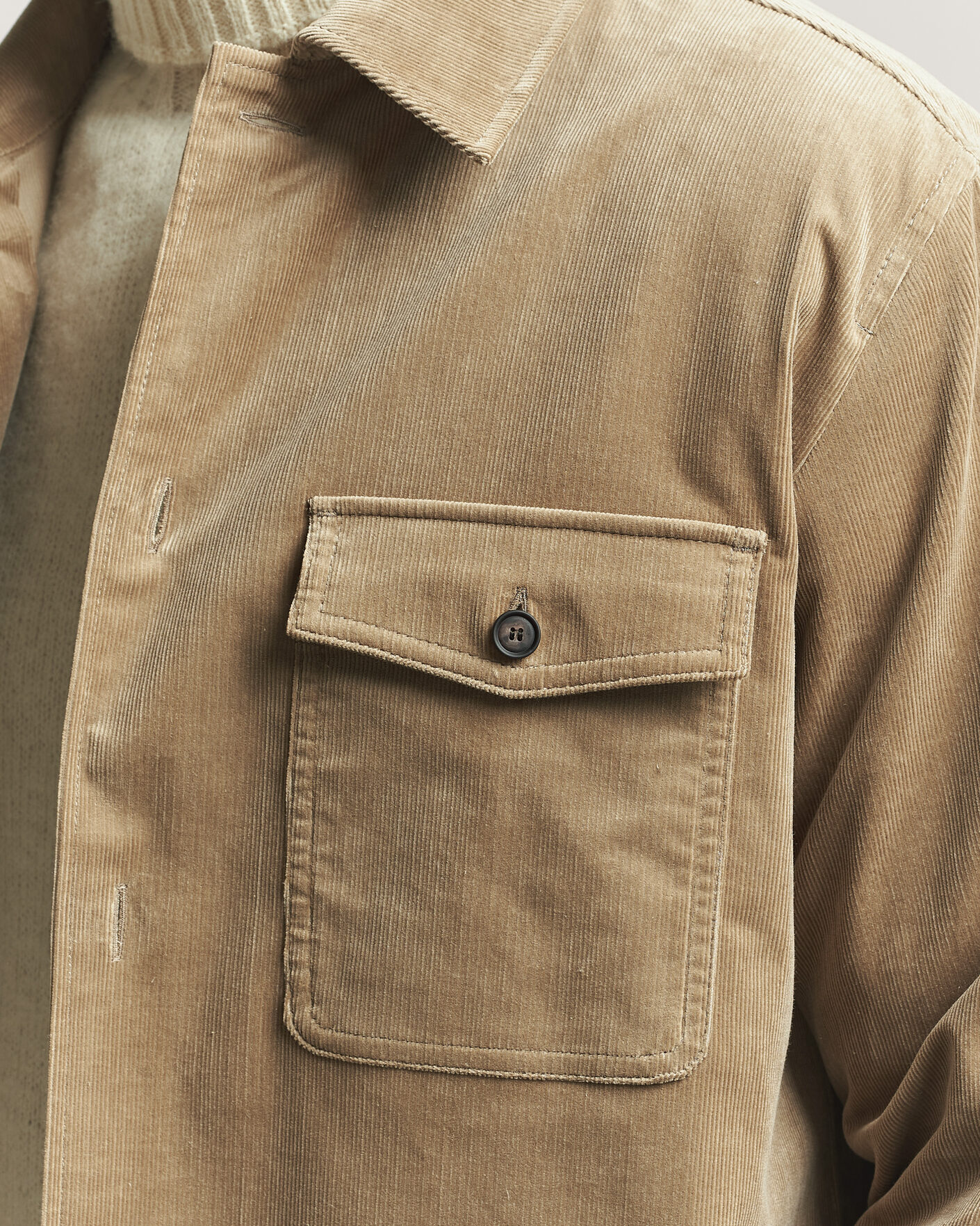 Herre | Skjorter | BOSS BLACK | Carper Corduroy Overshirt Open Brown