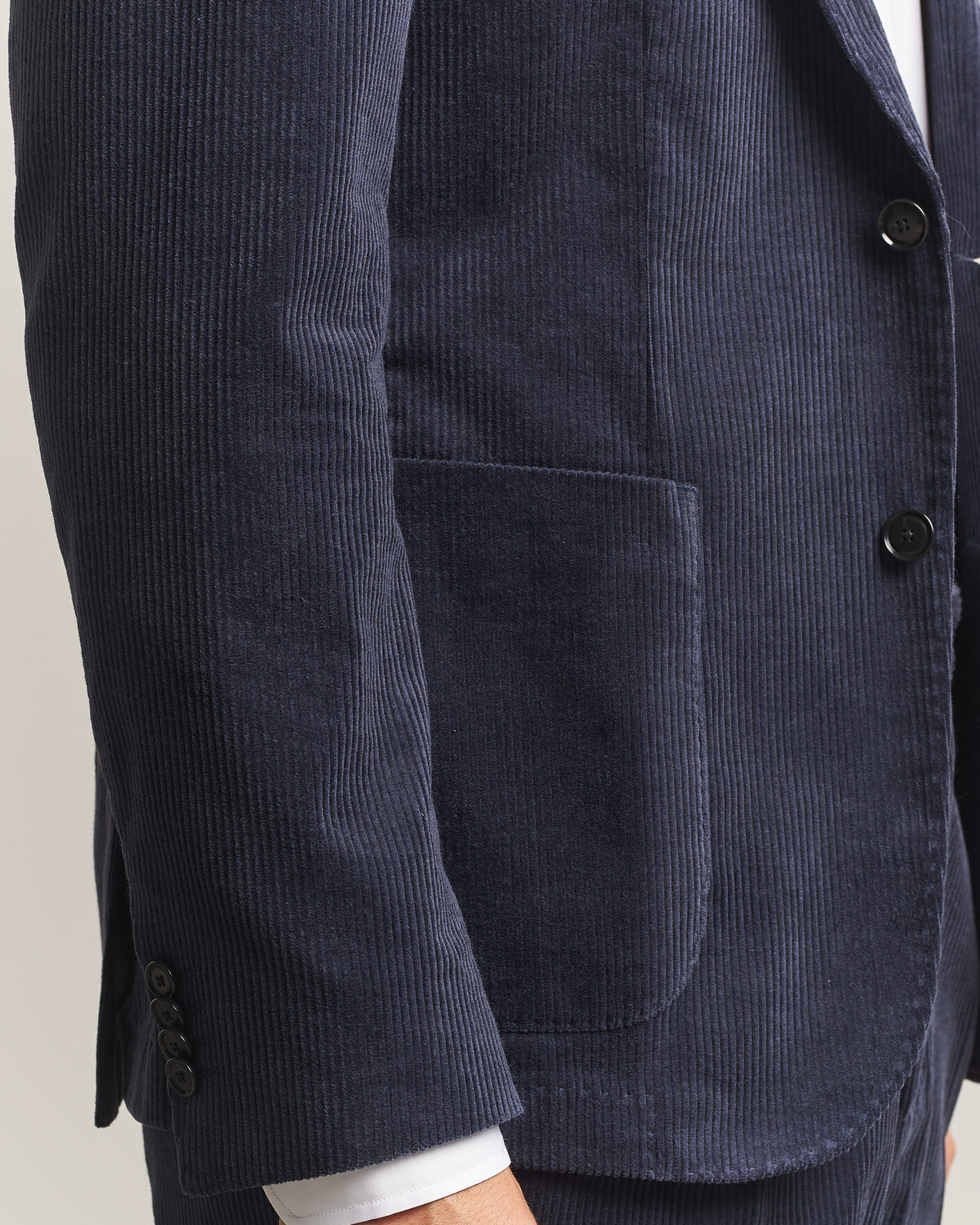 Herre | Dressjakker | BOSS BLACK | Hanry Corduroy Suit Blazer Open Blue