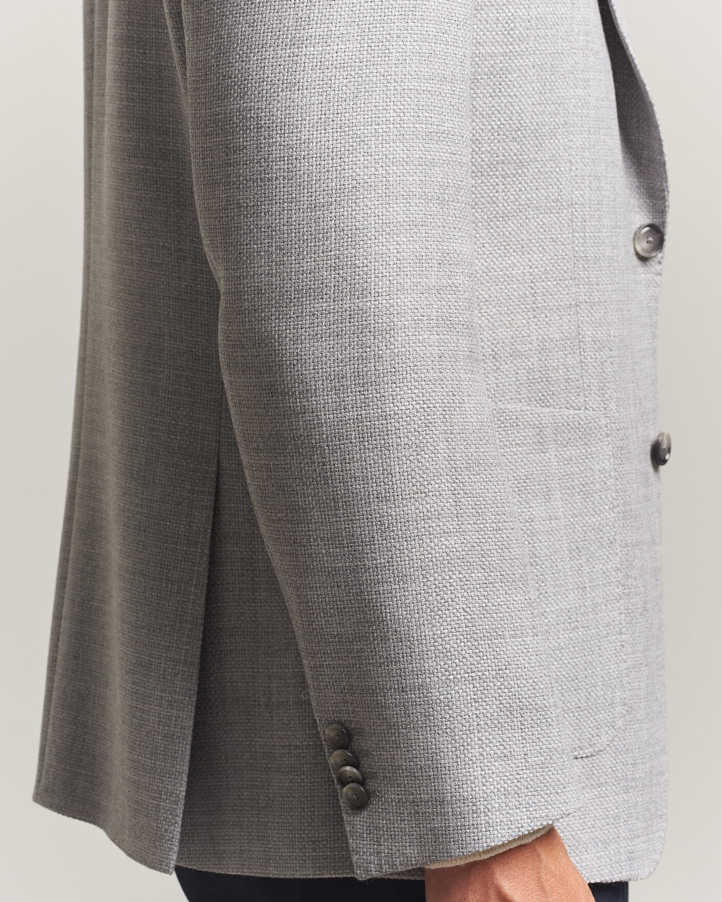 Herre | Dressjakker | BOSS BLACK | Hutson Wool Patch Pocket Blazer Light Grey