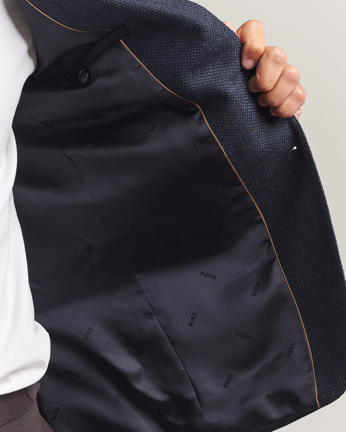 Herre | Dressjakker | BOSS BLACK | Hutson Wool Patch Pocket Blazer Dark Blue