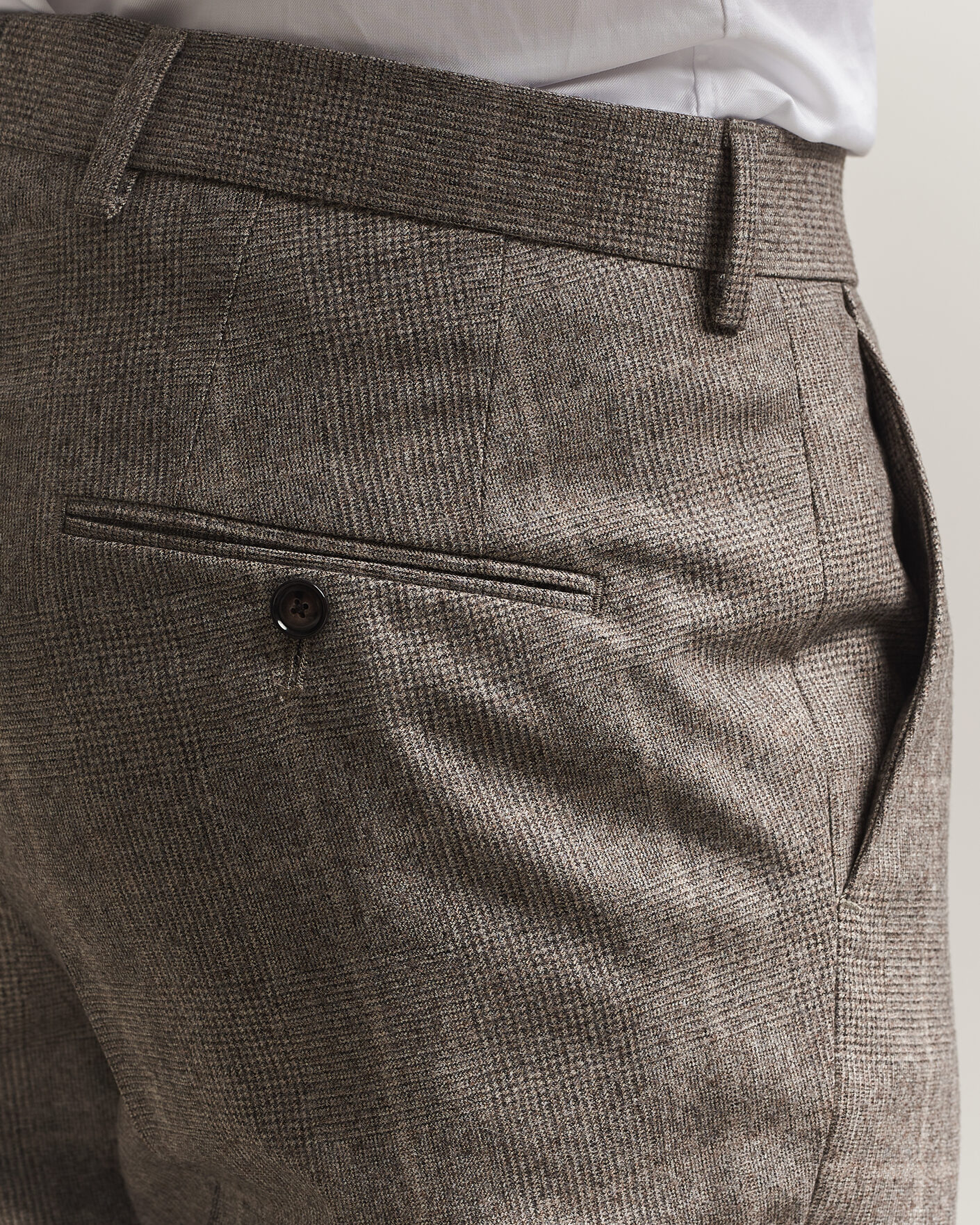 Herre | Dresser | BOSS BLACK | Huge Wool Checked Double Breasted Suit Open Brown