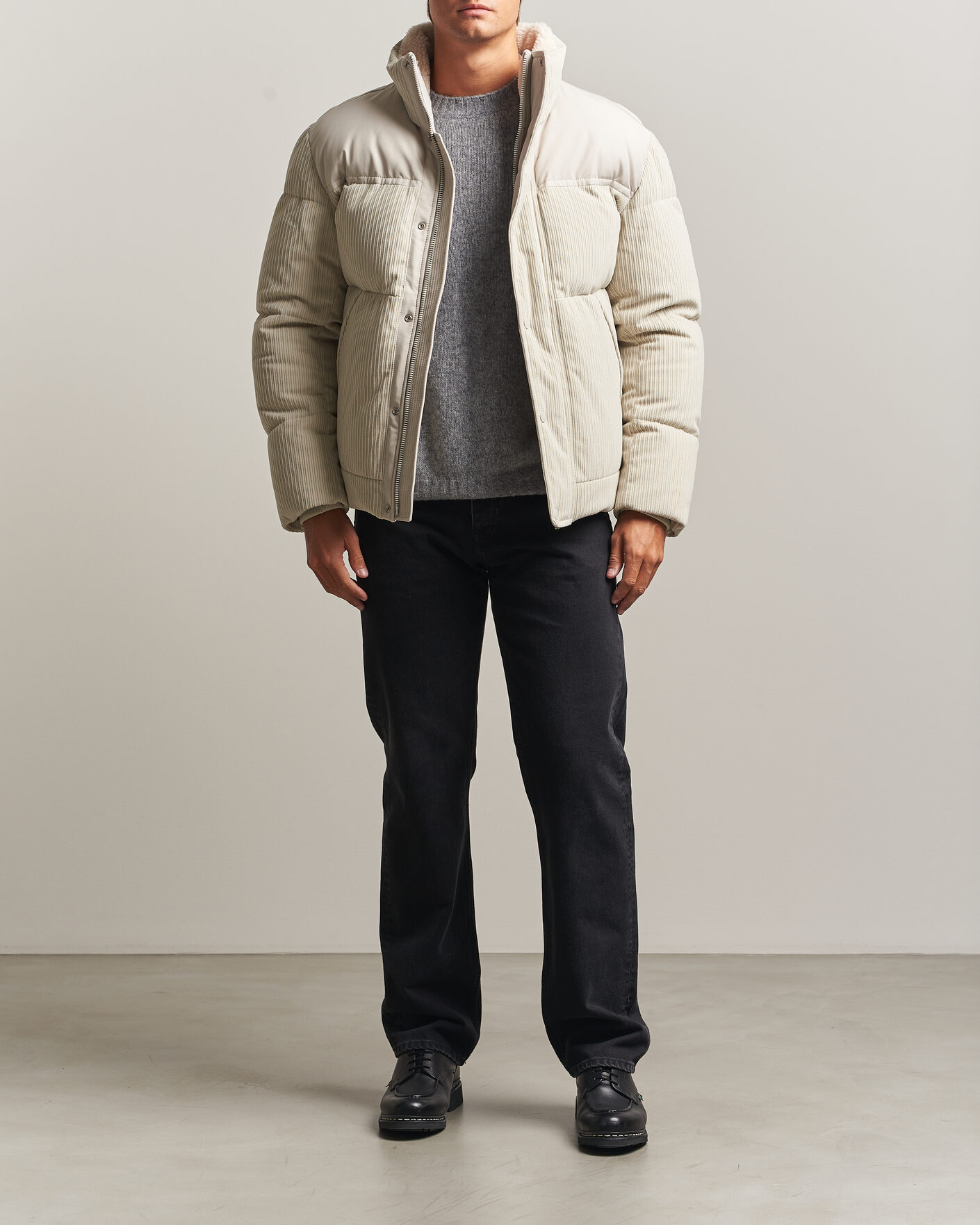 Herre | Jakker | BOSS ORANGE | Ocord Corduroy Jacket Light Beige