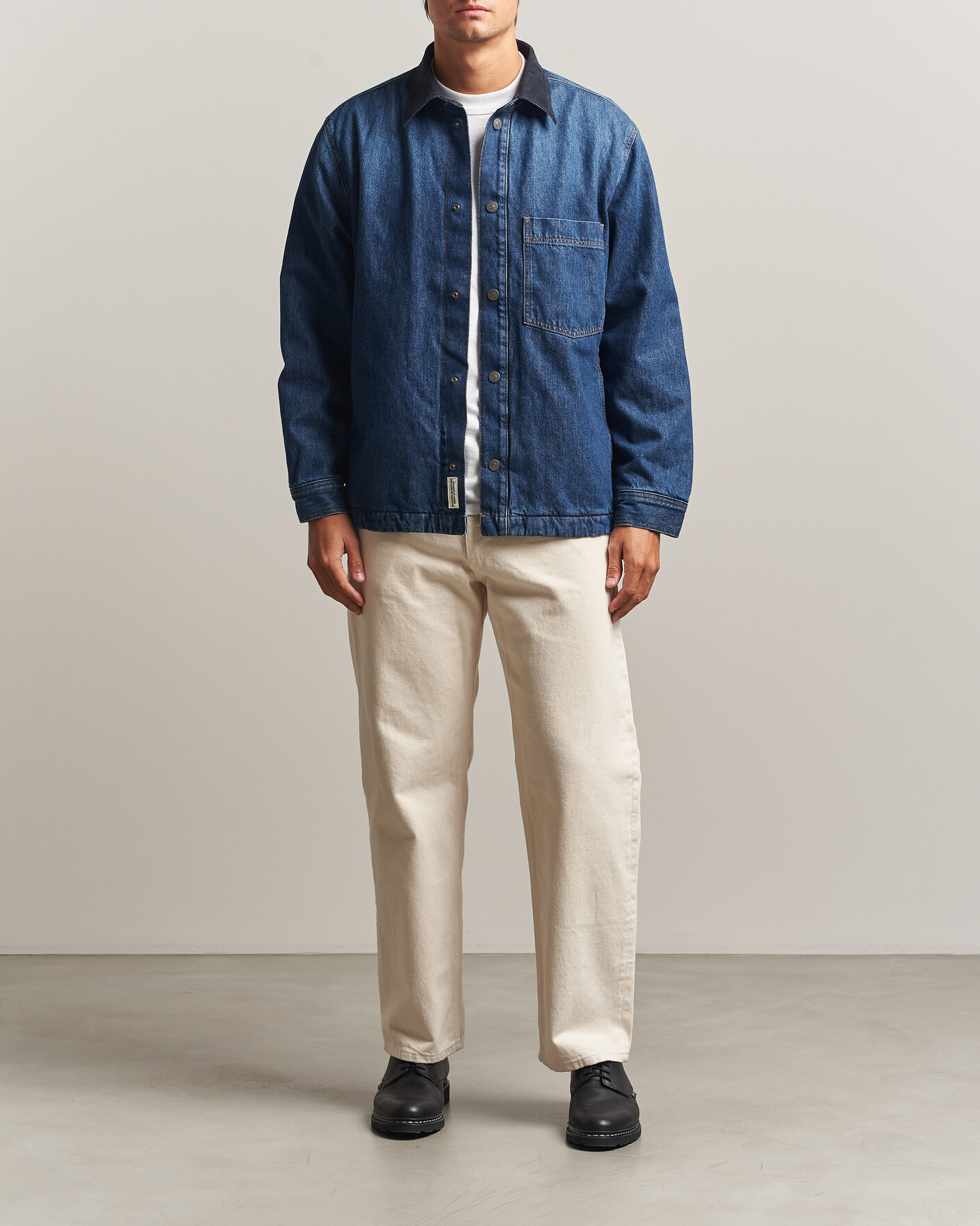 Herre | Skjorter | BOSS ORANGE | Laredo Denim Overshirt Navy