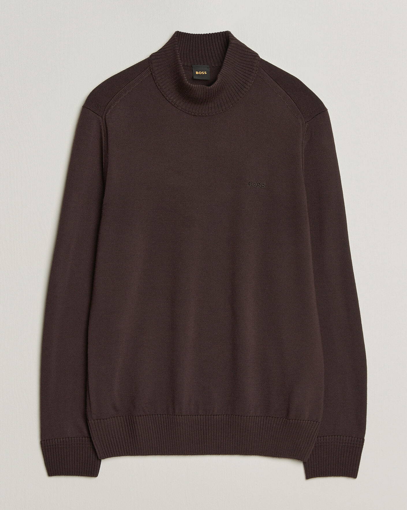 Herre | Gensere | BOSS ORANGE | Avac Knitted Turtleneck Dark Brown