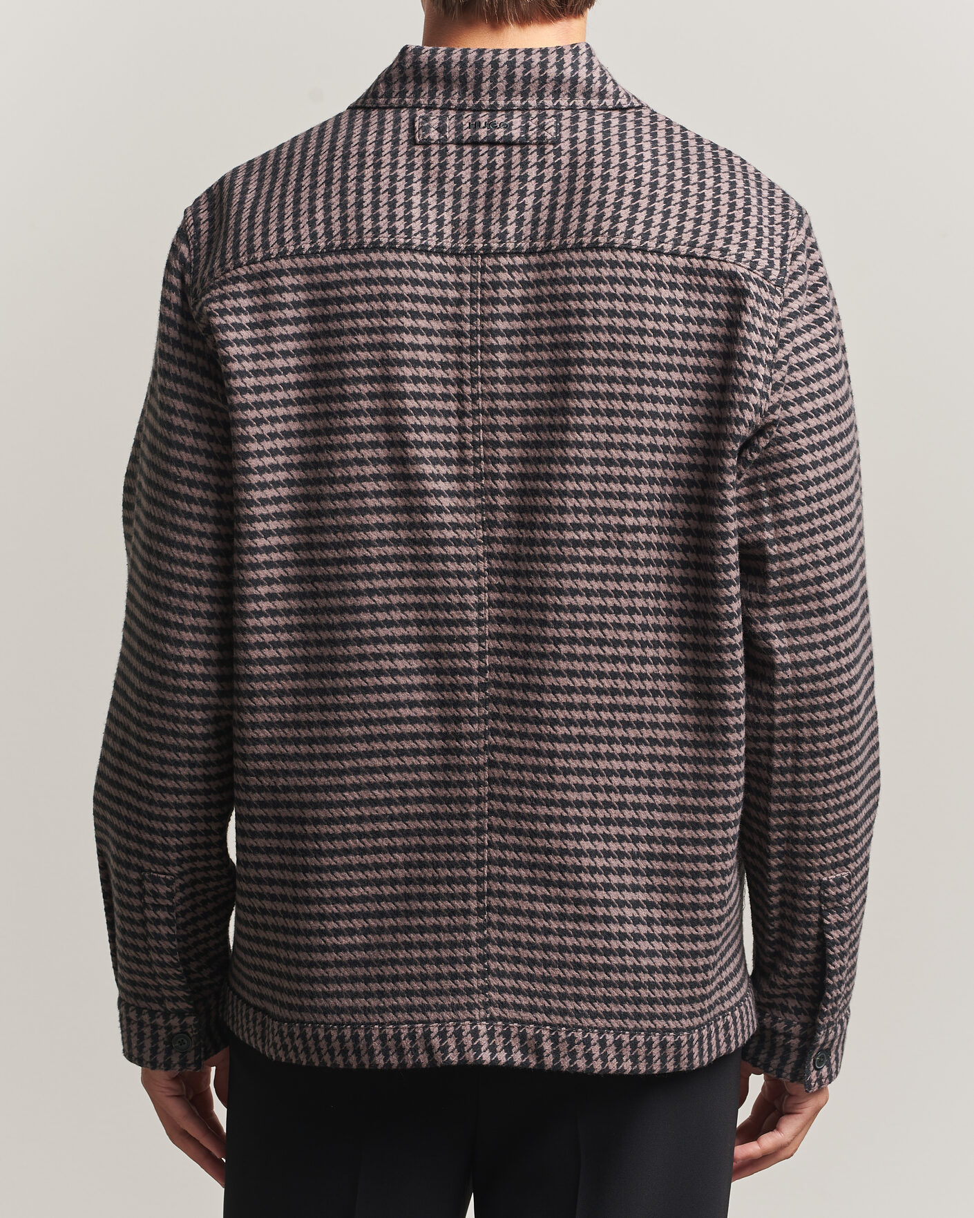 Herre | Skjorter | HUGO | Eniri Houndstooth Overshirt Copper Brown