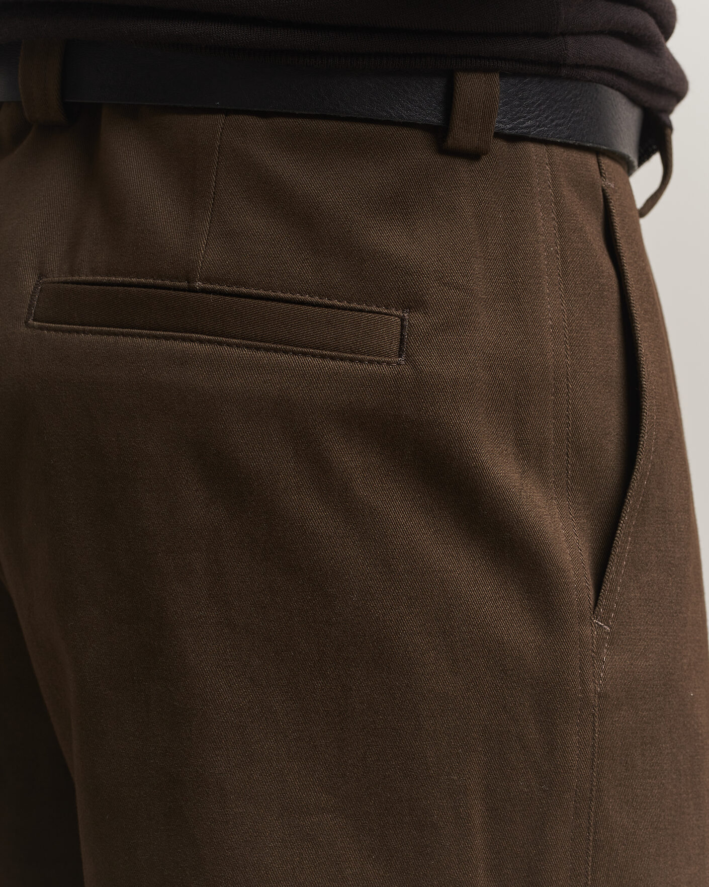 Herre | Bukser | BOSS CAMEL | Pave Brushed Cotton Pleated Trousers Open Green