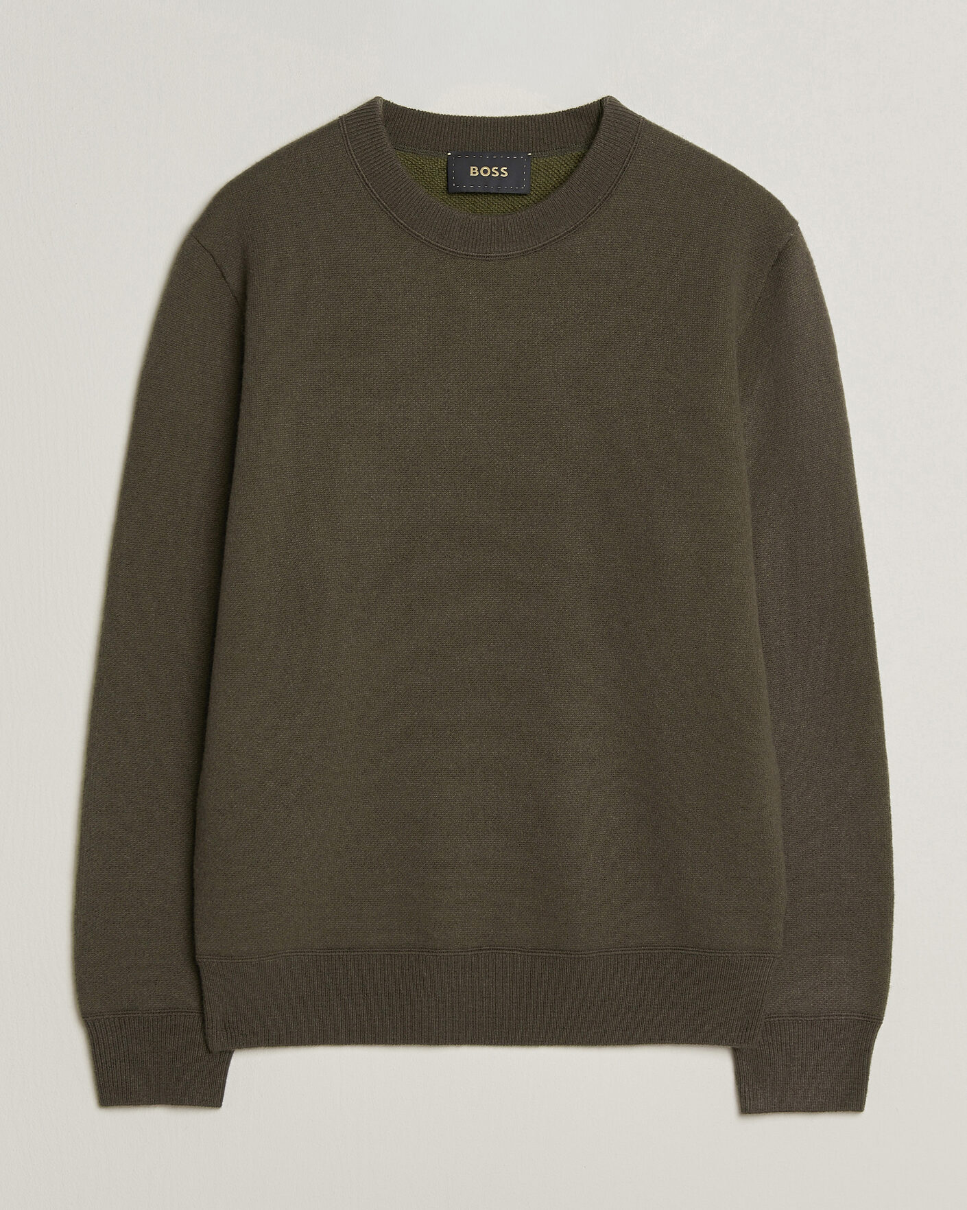 Herre | Gensere | BOSS CAMEL | Farrison Cashmere Knitted Sweater Open Green