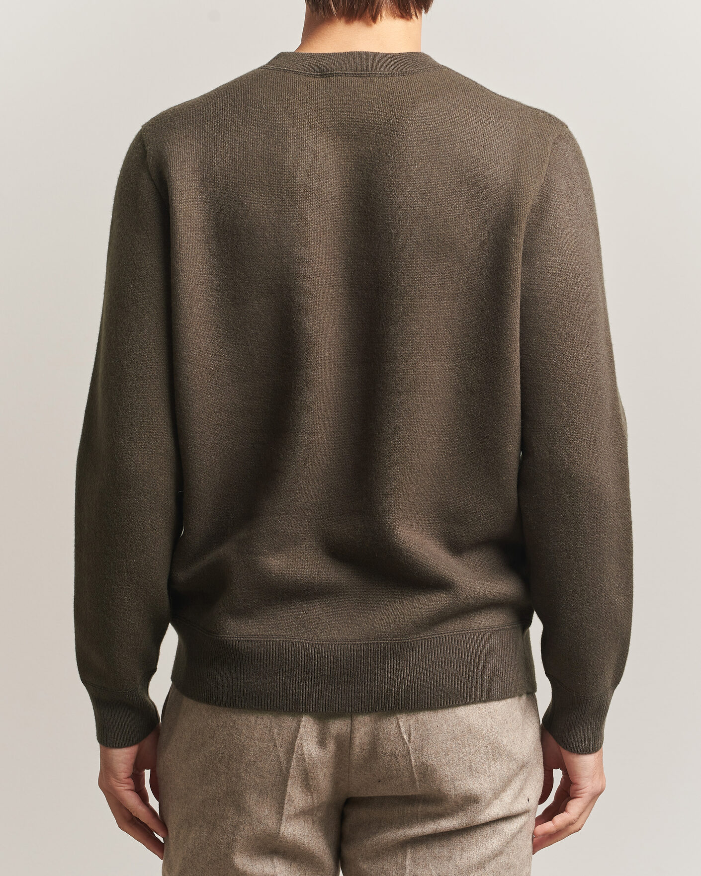 Herre | Gensere | BOSS CAMEL | Farrison Cashmere Knitted Sweater Open Green