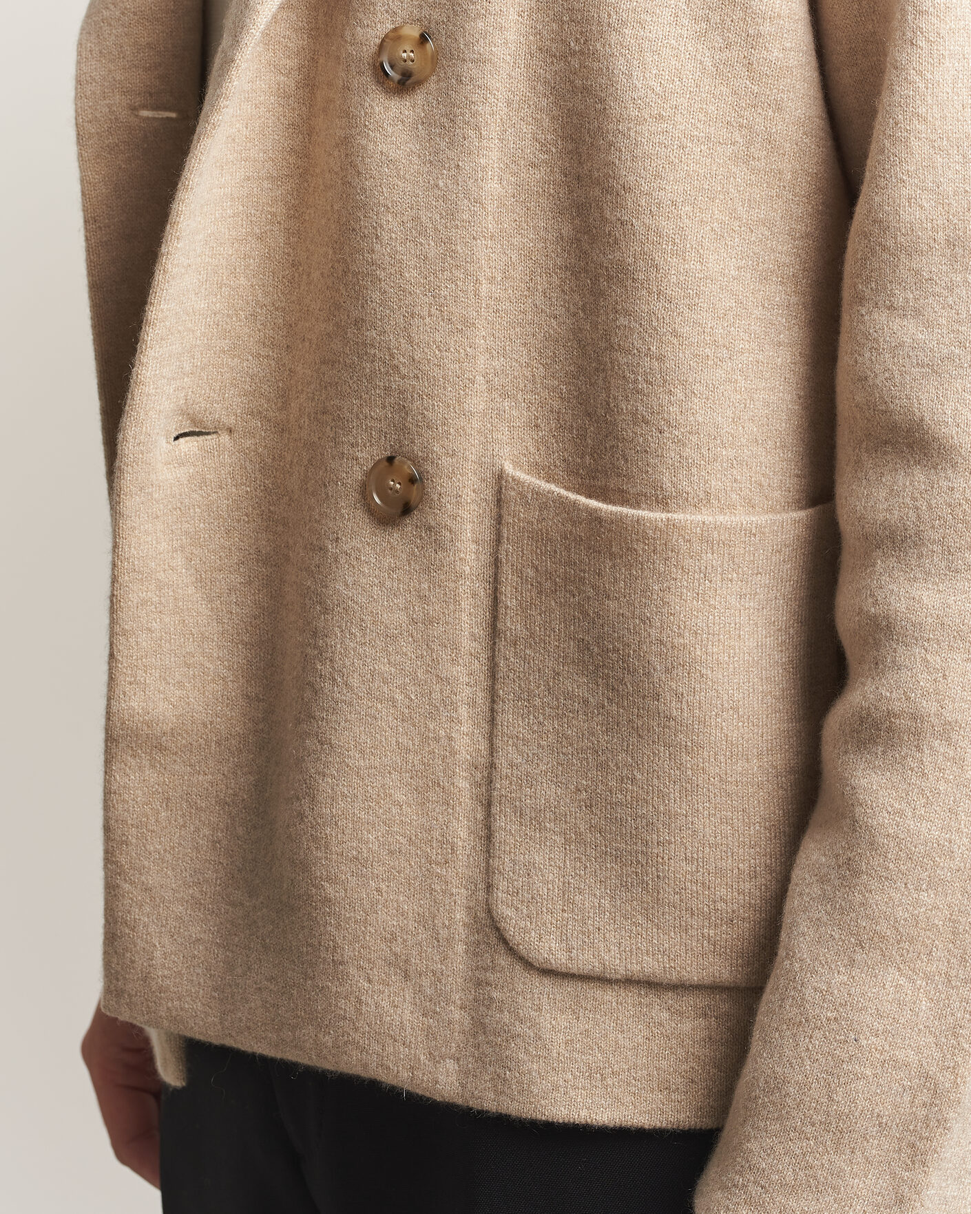Herre | Gensere | BOSS CAMEL | Fenturo Wool Knitted Cardigan Light Beige