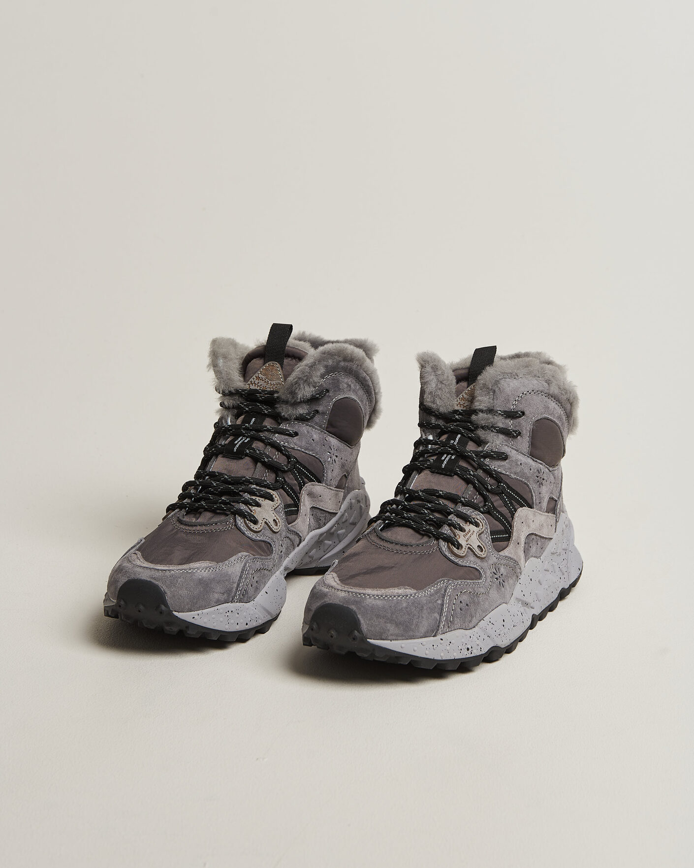 Herre | Sneakers | Flower Mountain | Yamano 3 Mid Suede/Sherling Sneaker Grey