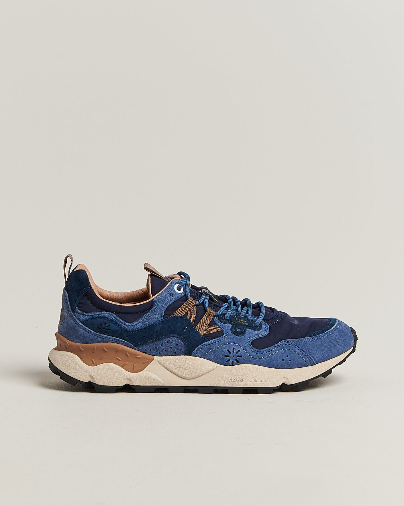 Herre | Sneakers | Flower Mountain | Yamano 3 Suede/Nylon Sneaker Navy/Blue