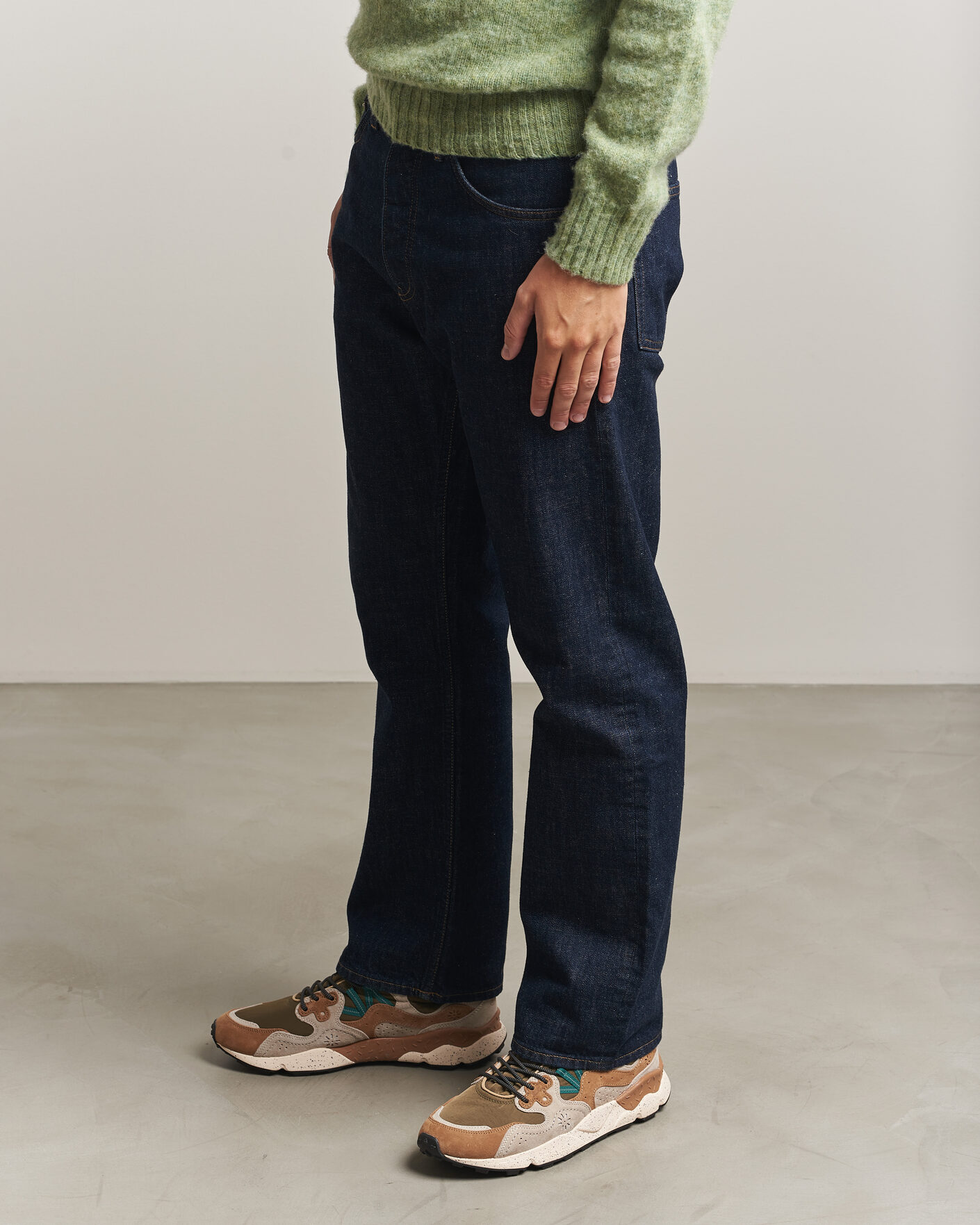 Herre | Sneakers | Flower Mountain | Yamano 3 Suede/Nylon Sneaker Cream/Brown