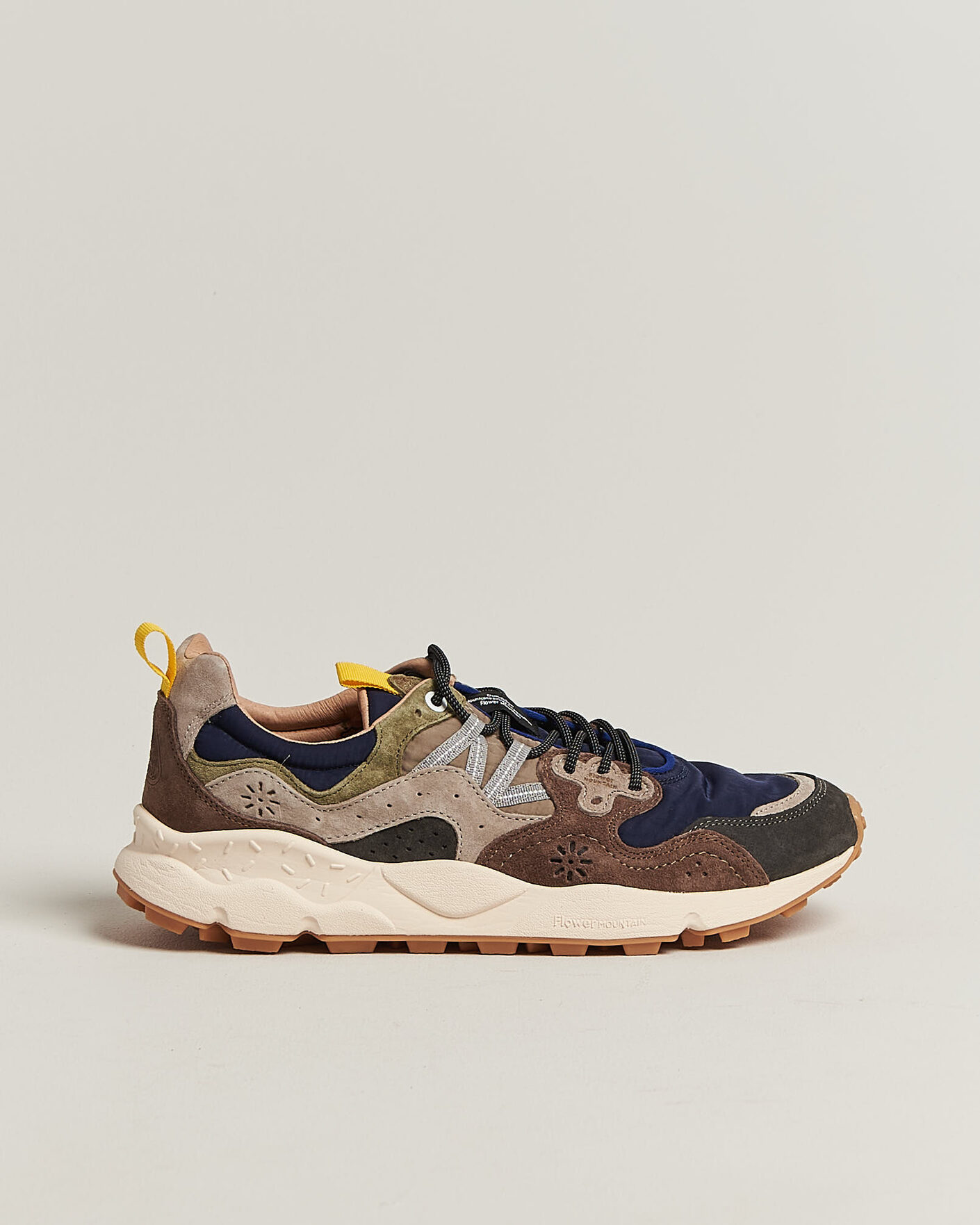 Herre | Sneakers | Flower Mountain | Yamano 3 Suede/Nylon Sneaker Dark Grey/Brown
