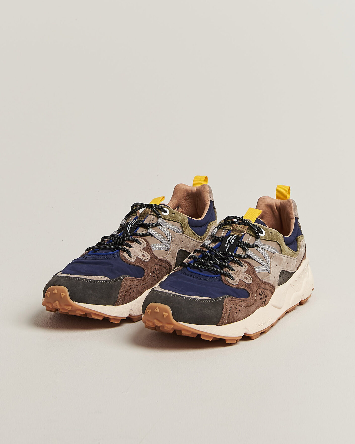 Herre | Sneakers | Flower Mountain | Yamano 3 Suede/Nylon Sneaker Dark Grey/Brown