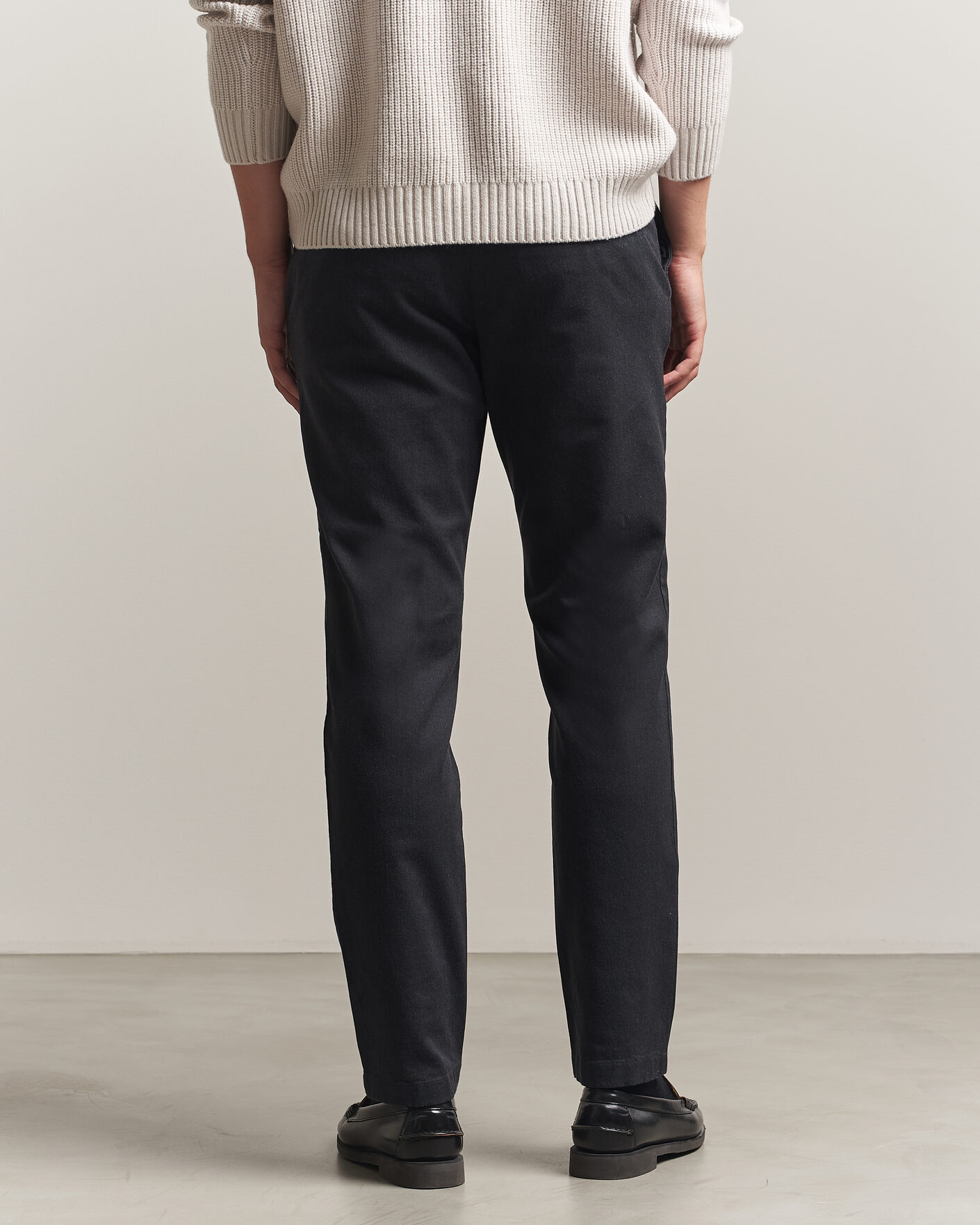 Herre | Bukser | J.Lindeberg | Chase Stretch Flannel Trousers Dark Grey