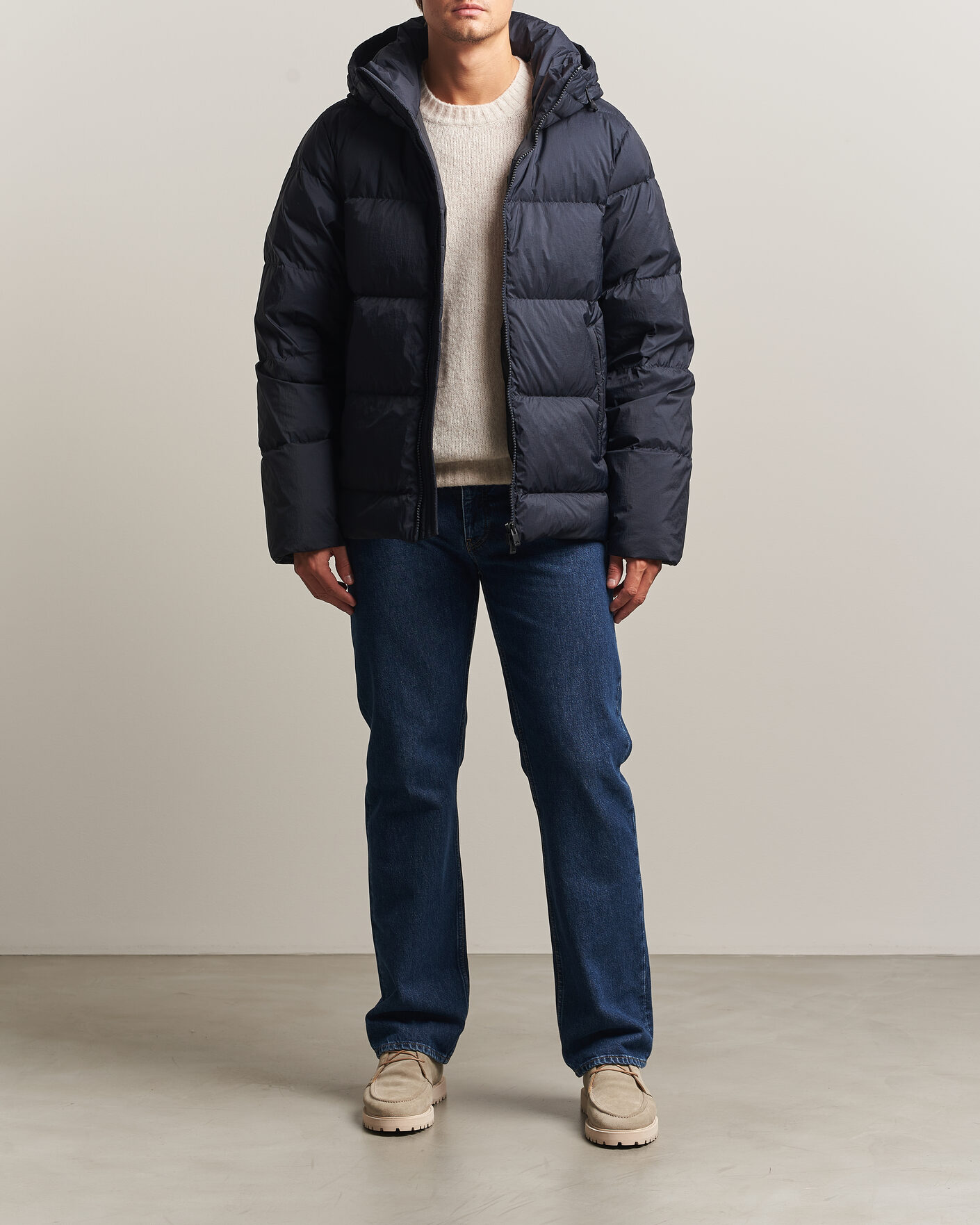 Herre | Jakker | J.Lindeberg | Daryl Crinkle Down Jacket JL Navy