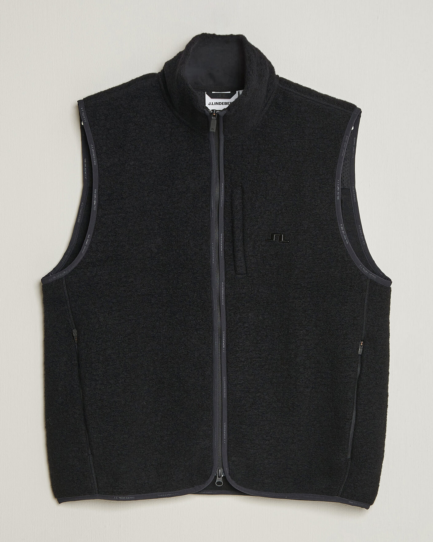Herre | Vester | J.Lindeberg | Duncan Wool Fleece Vest Black