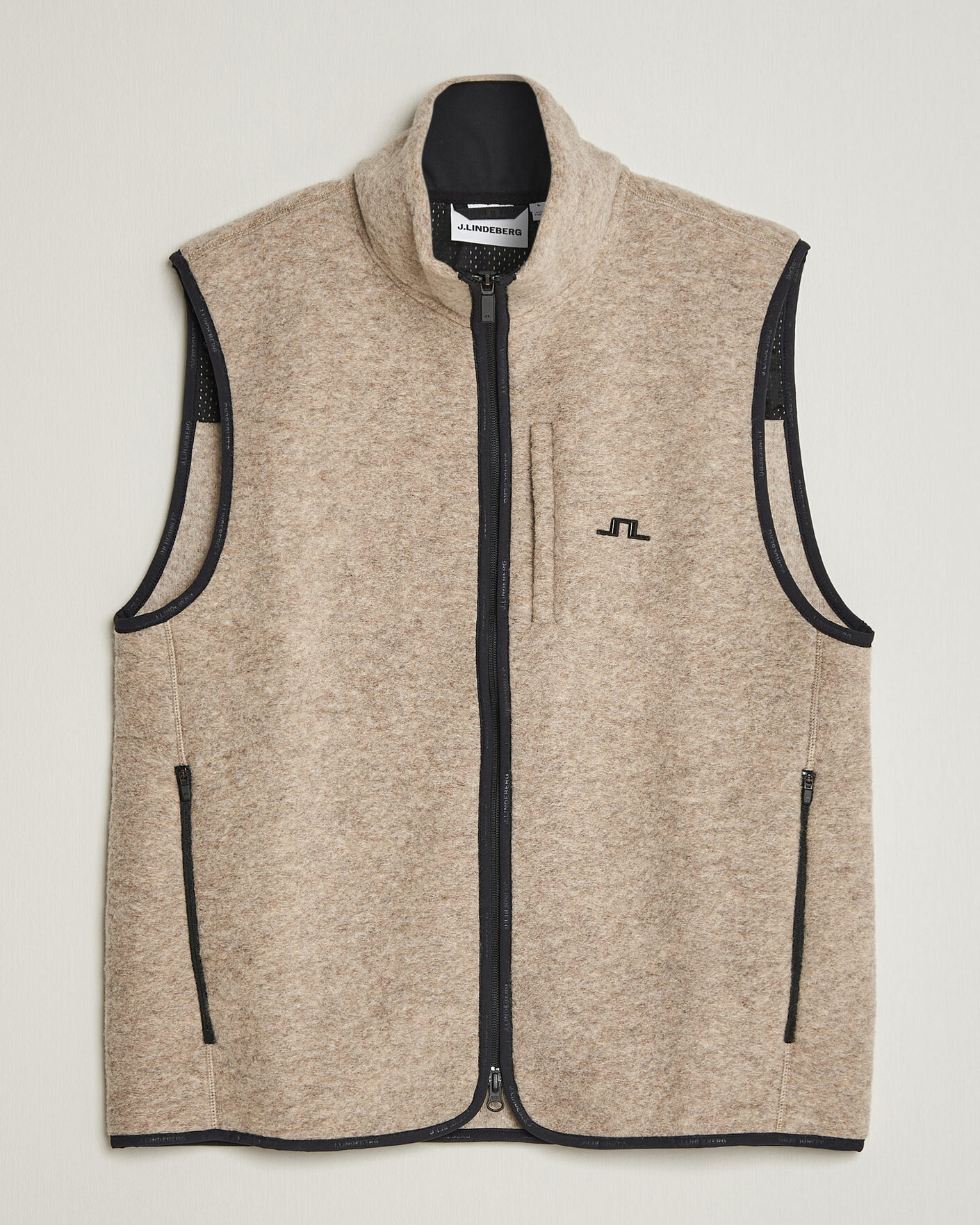 Herre | Vester | J.Lindeberg | Duncan Wool Fleece Vest Moonbeam