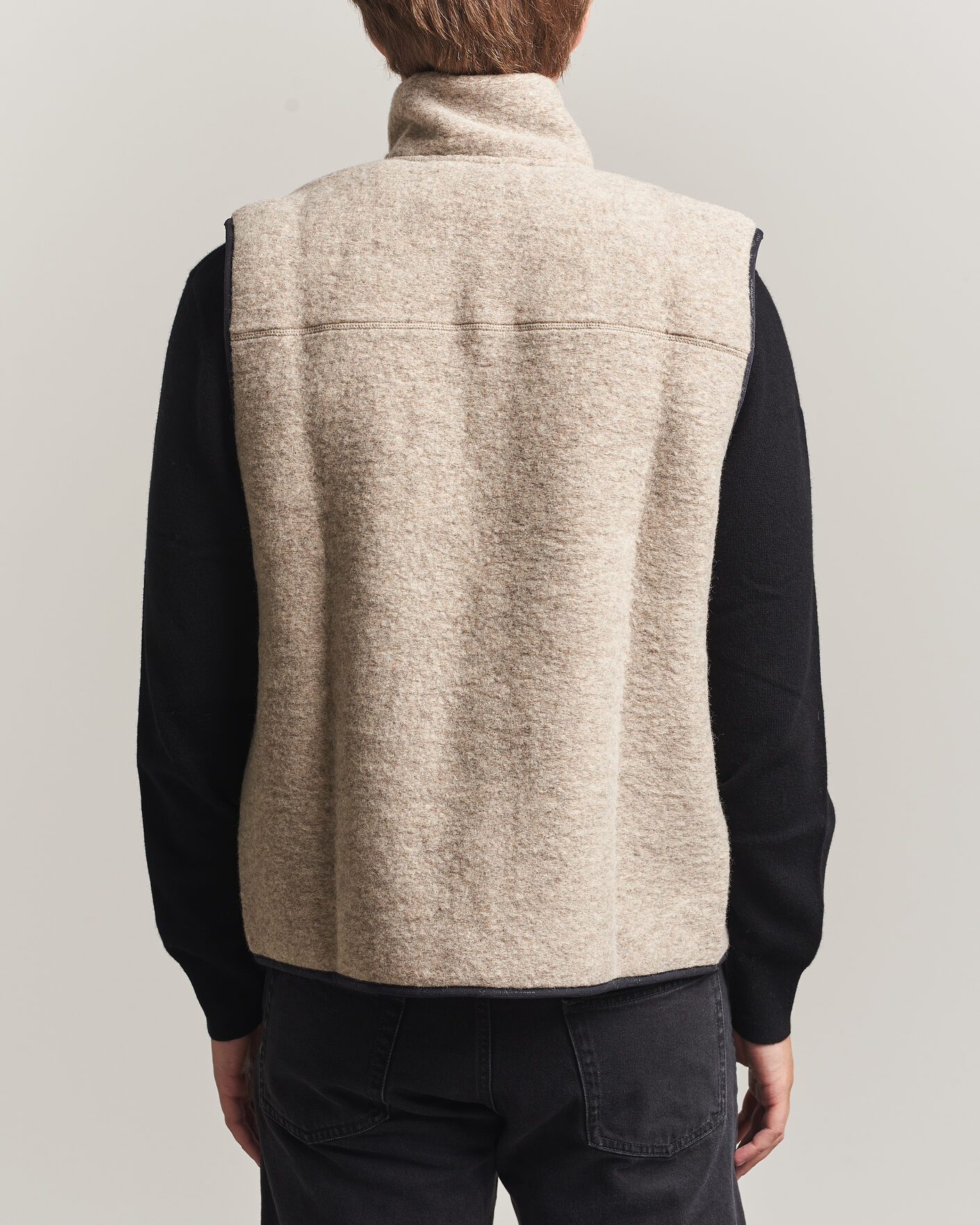 Herre | Vester | J.Lindeberg | Duncan Wool Fleece Vest Moonbeam