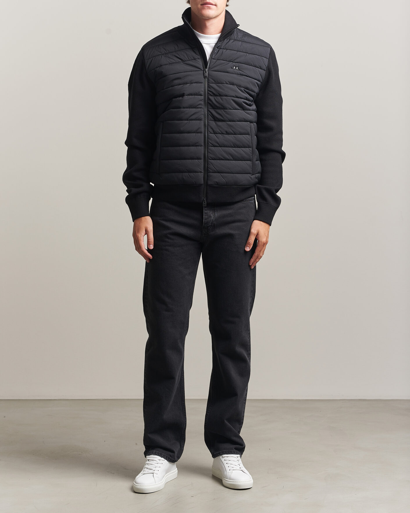 Herre | Jakker | J.Lindeberg | Boen Hybrid Jacket Black