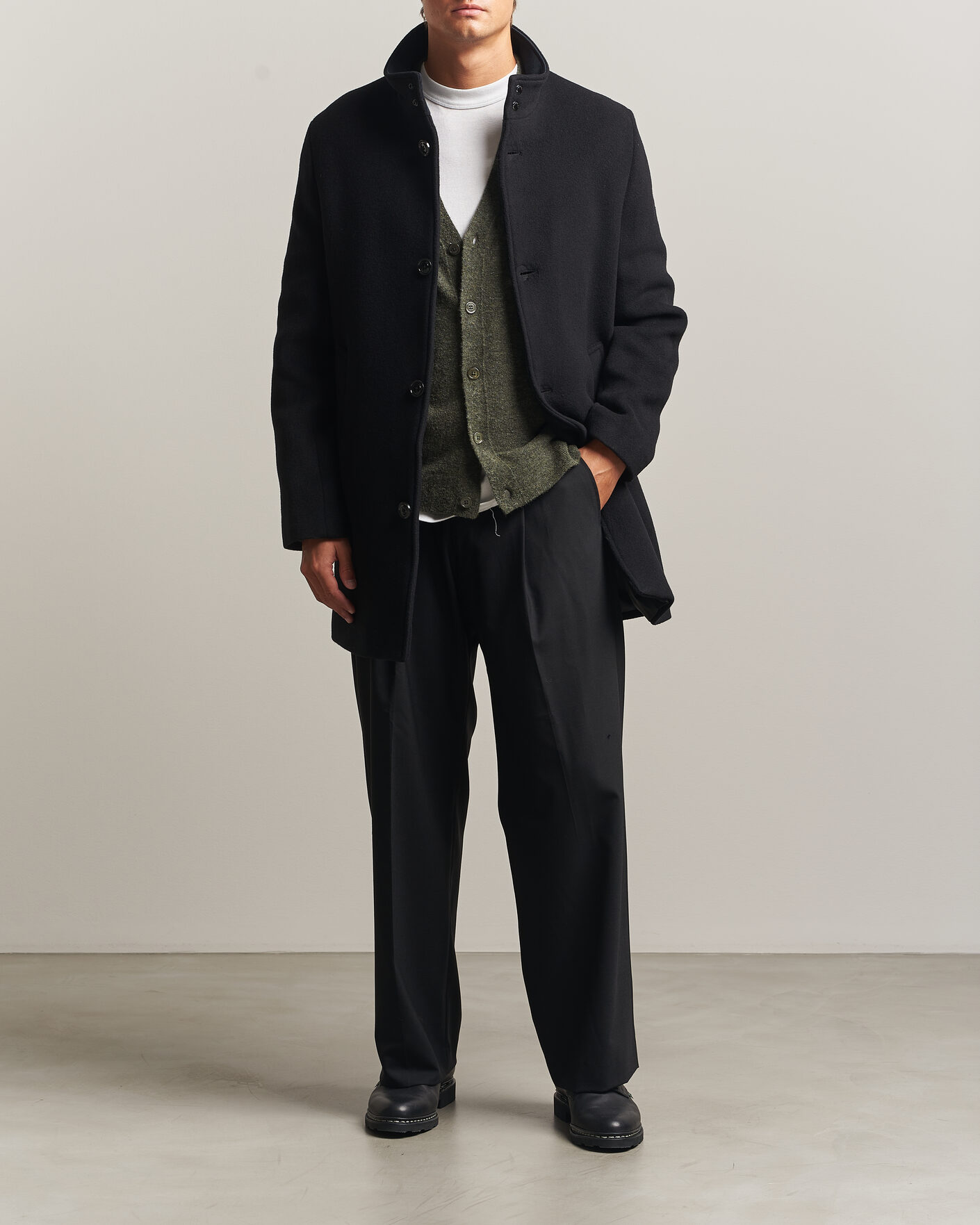 Herre | Jakker | J.Lindeberg | Lexon Wool Coat Black